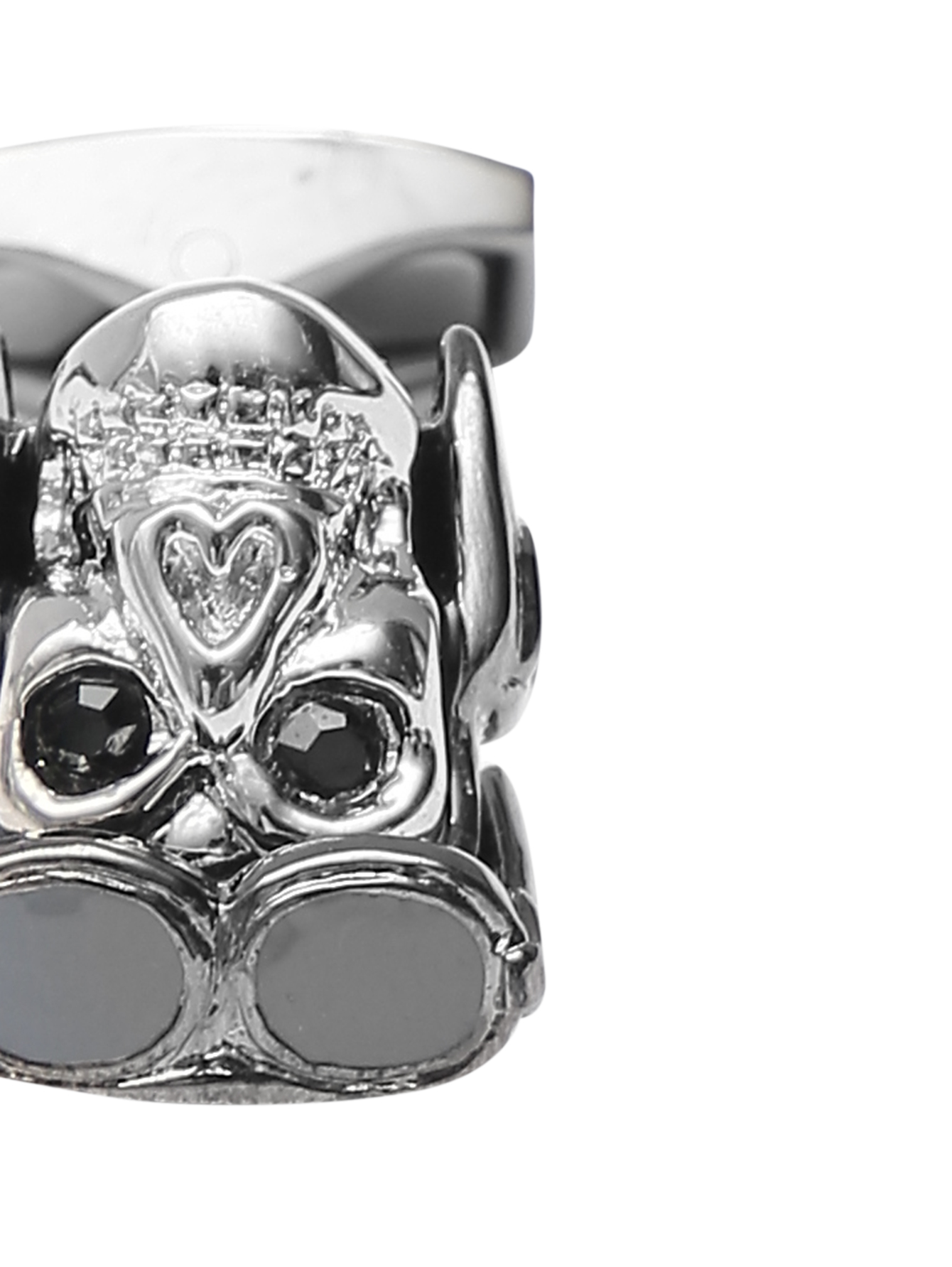 Запонки из металла с кристаллами - Деталь