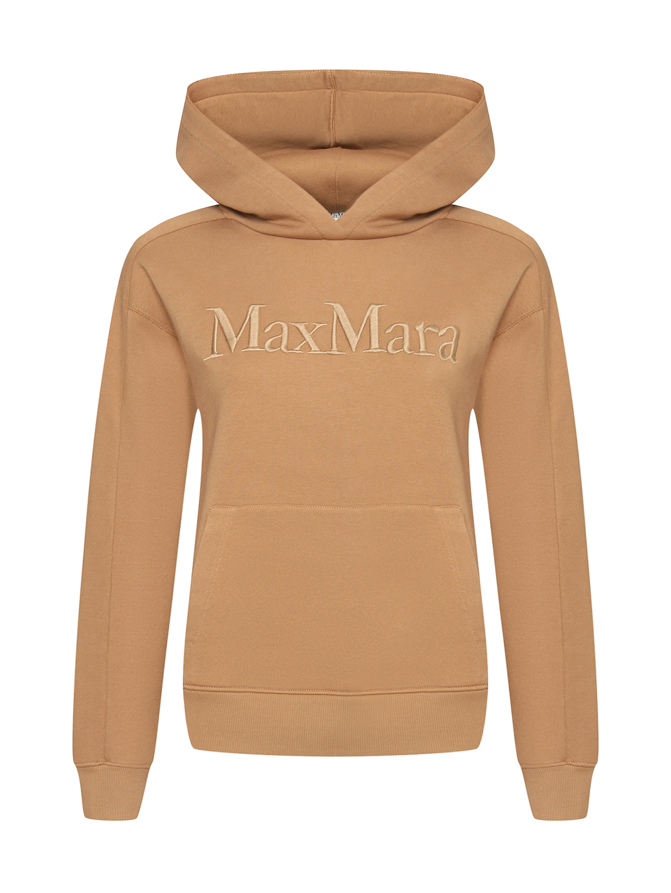 Худи из смешанного хлопка с логотипом Max Mara бежевая (653536) купить по  цене 27 050 руб. в интернет-магазине ГУМ