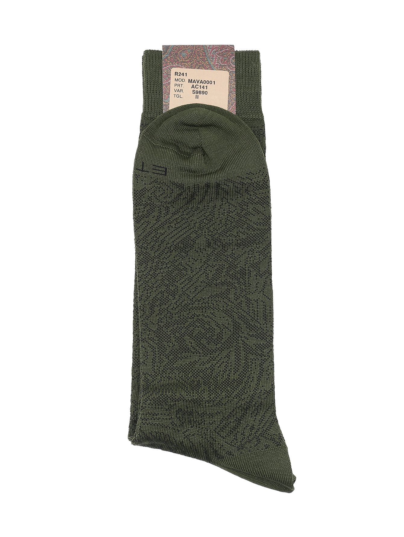 Носки из хлопка с узором  - Обтравка1