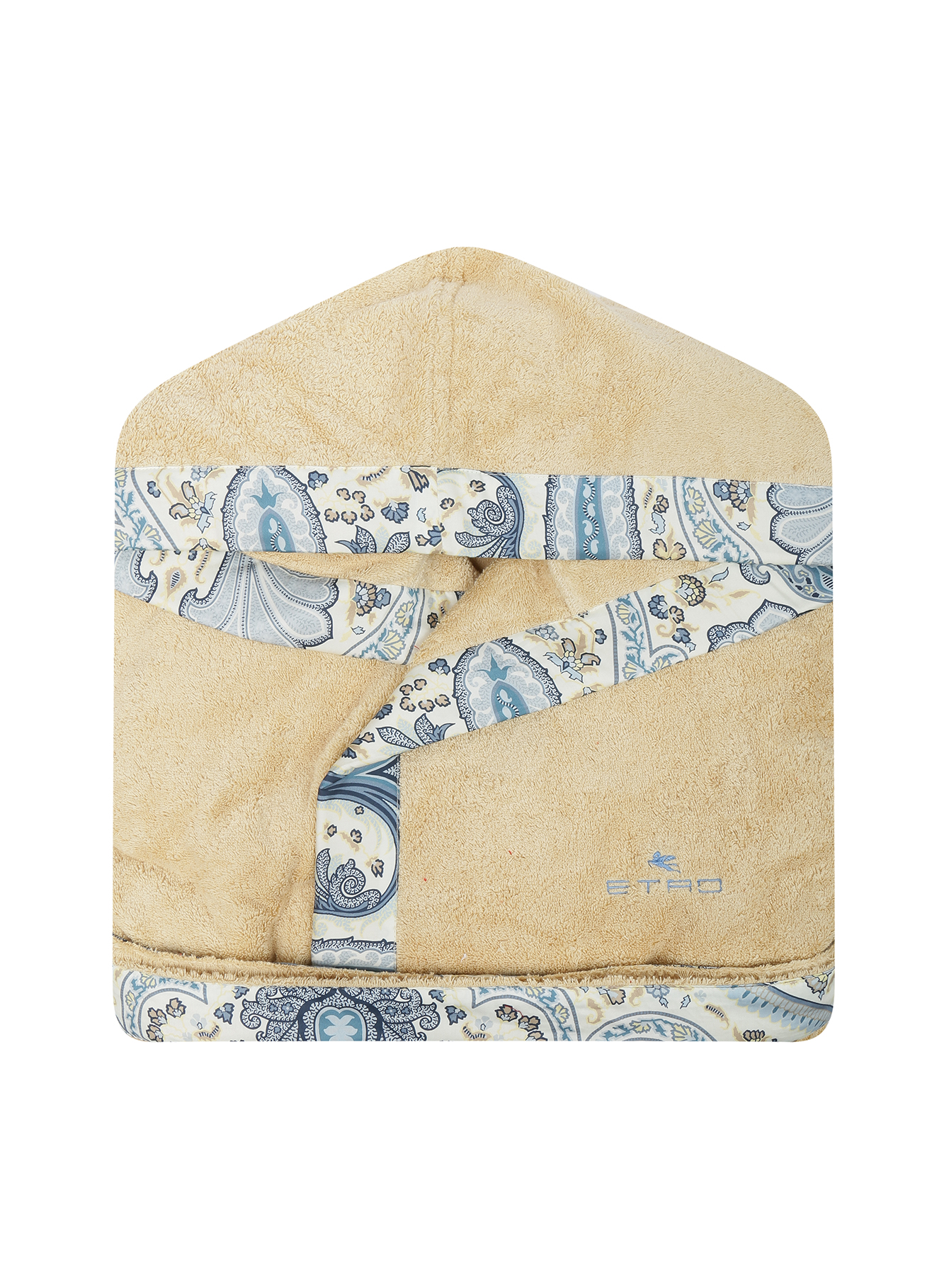 Махровый халат с контрастной отделкой - Общий вид