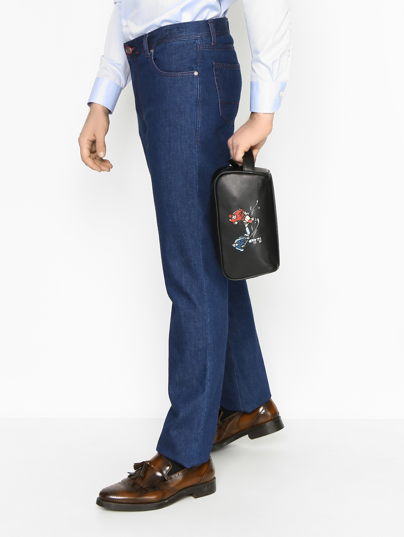 Несессер на молнии с принтом  - МодельОбщийВид