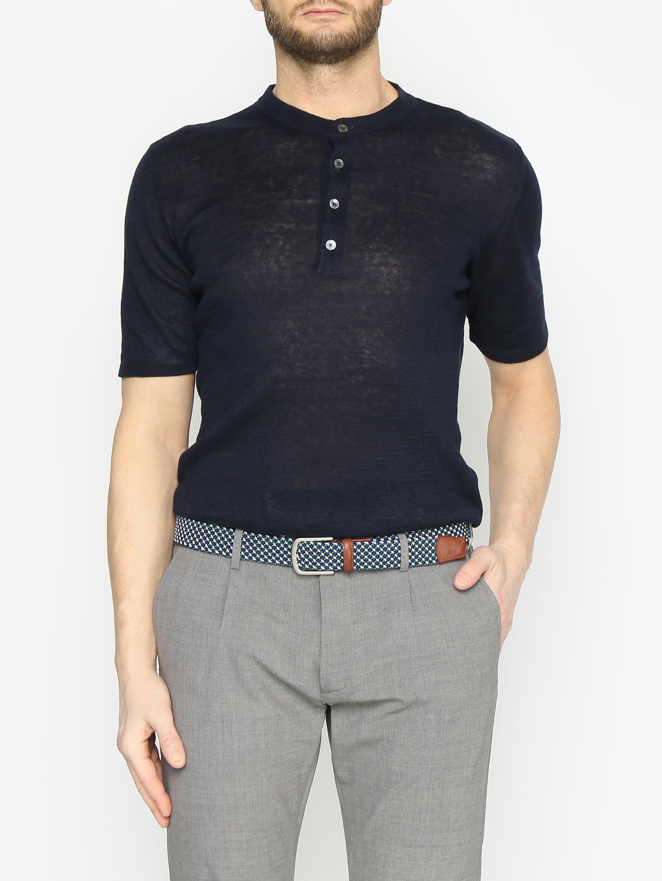 Плетеный ремень из текстиля - МодельОбщийВид