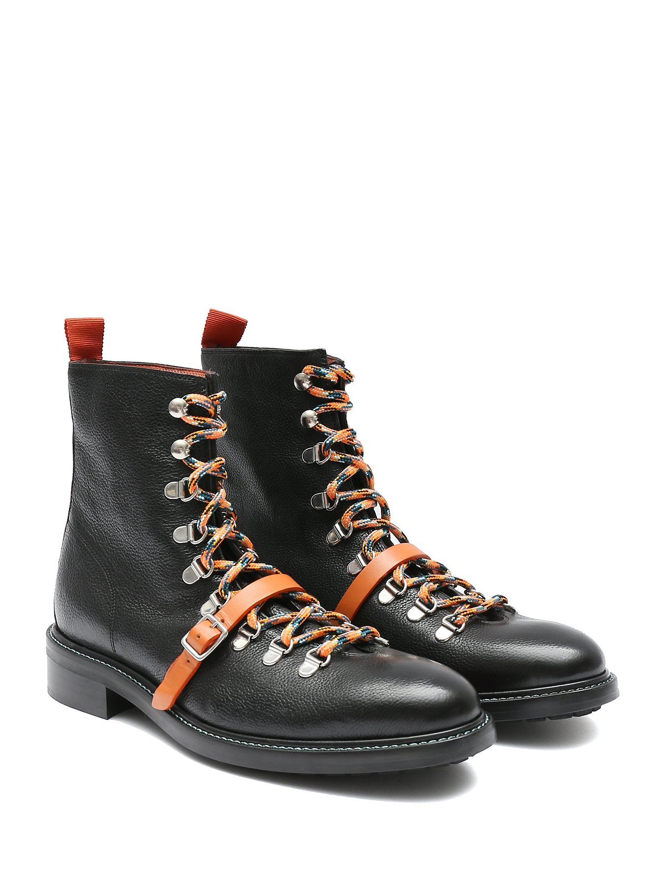 Ботинки из фактурной кожи с контрастными шнурками Paul Smith черный(562029) купить по цене 59 650 руб. в интернет-магазине ГУМ