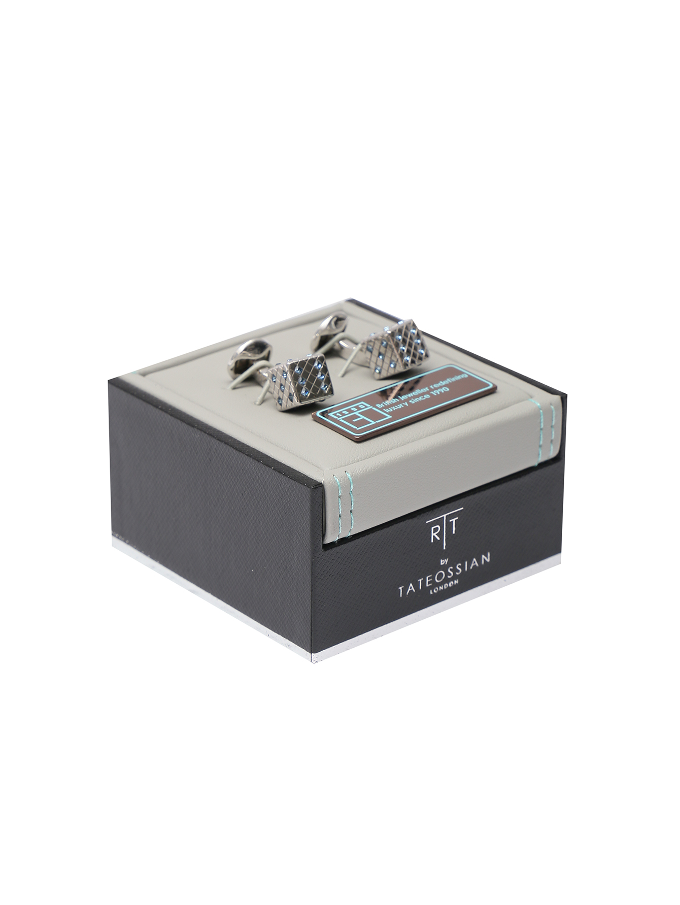 Запонки из металла с кристаллами - Обтравка1