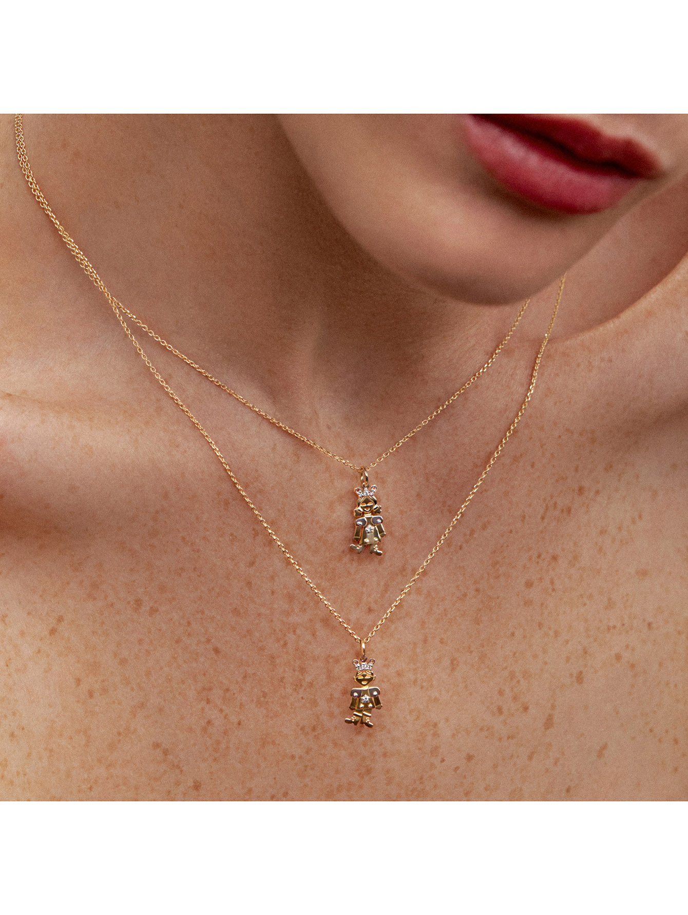 Колье "Принцесса" из желтого золота - Обтравка1