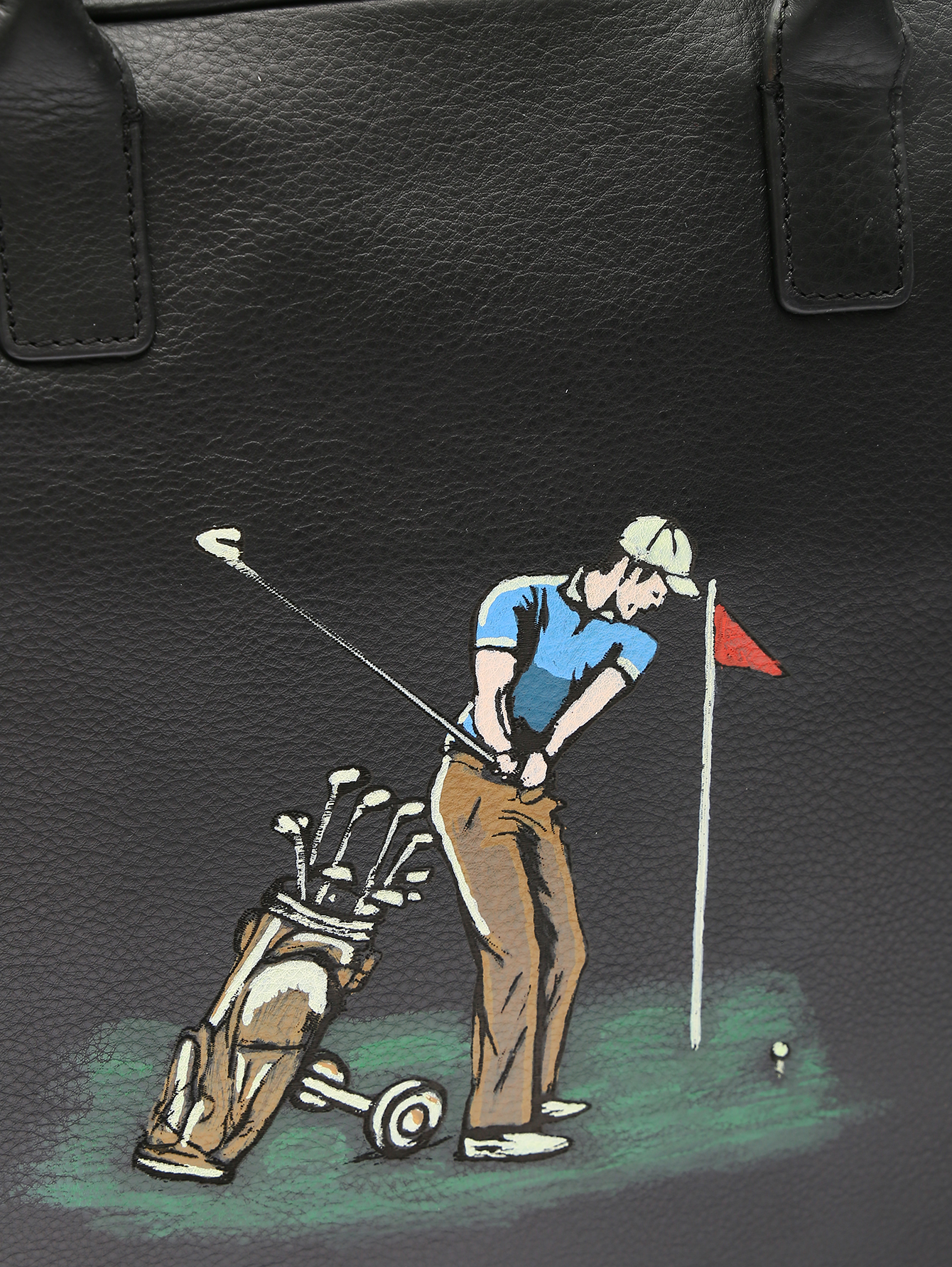 Сумки из кожи с принтом - Деталь