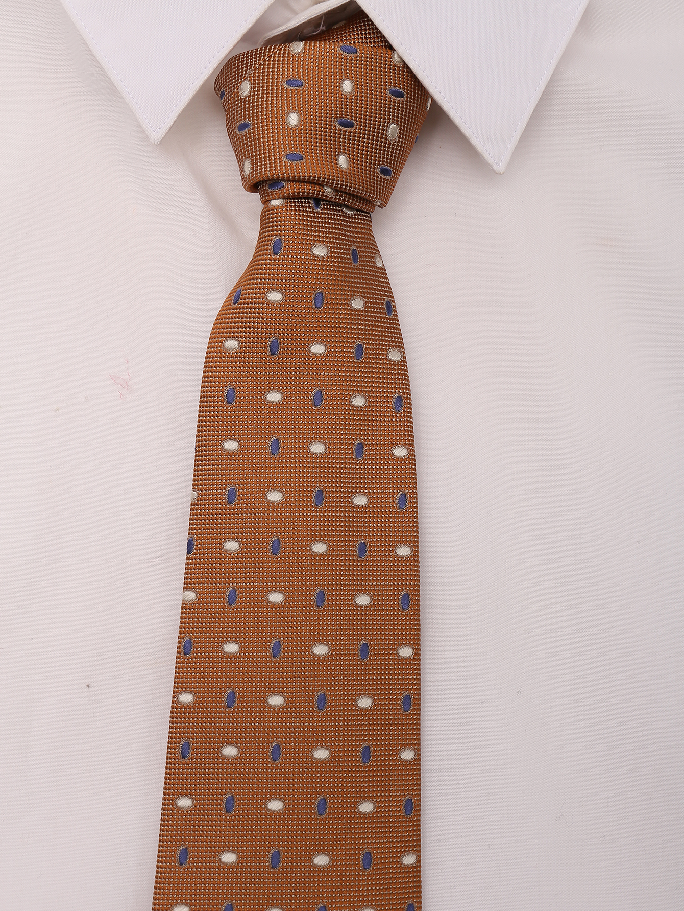 Галстук из шелка с узором - МодельОбщийВид