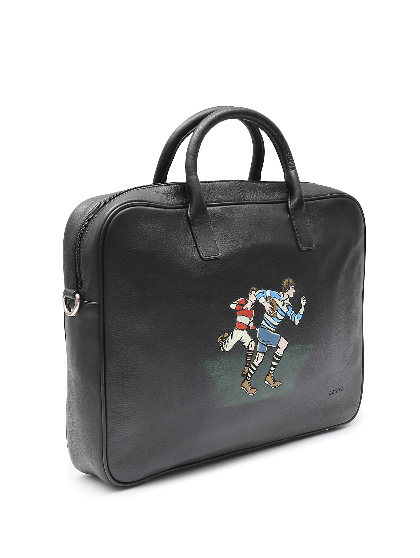 Сумка из кожи с принтом - Обтравка1