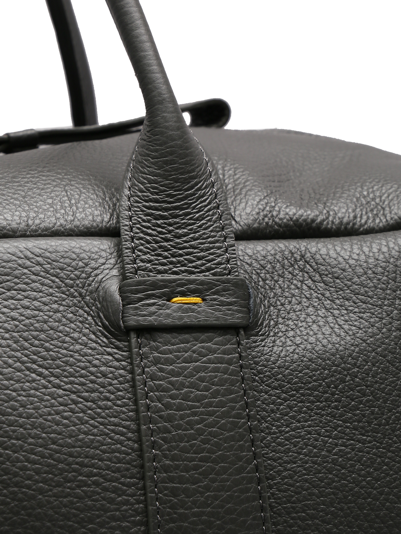 Дорожная сумка из кожи на коротких ручках - Деталь