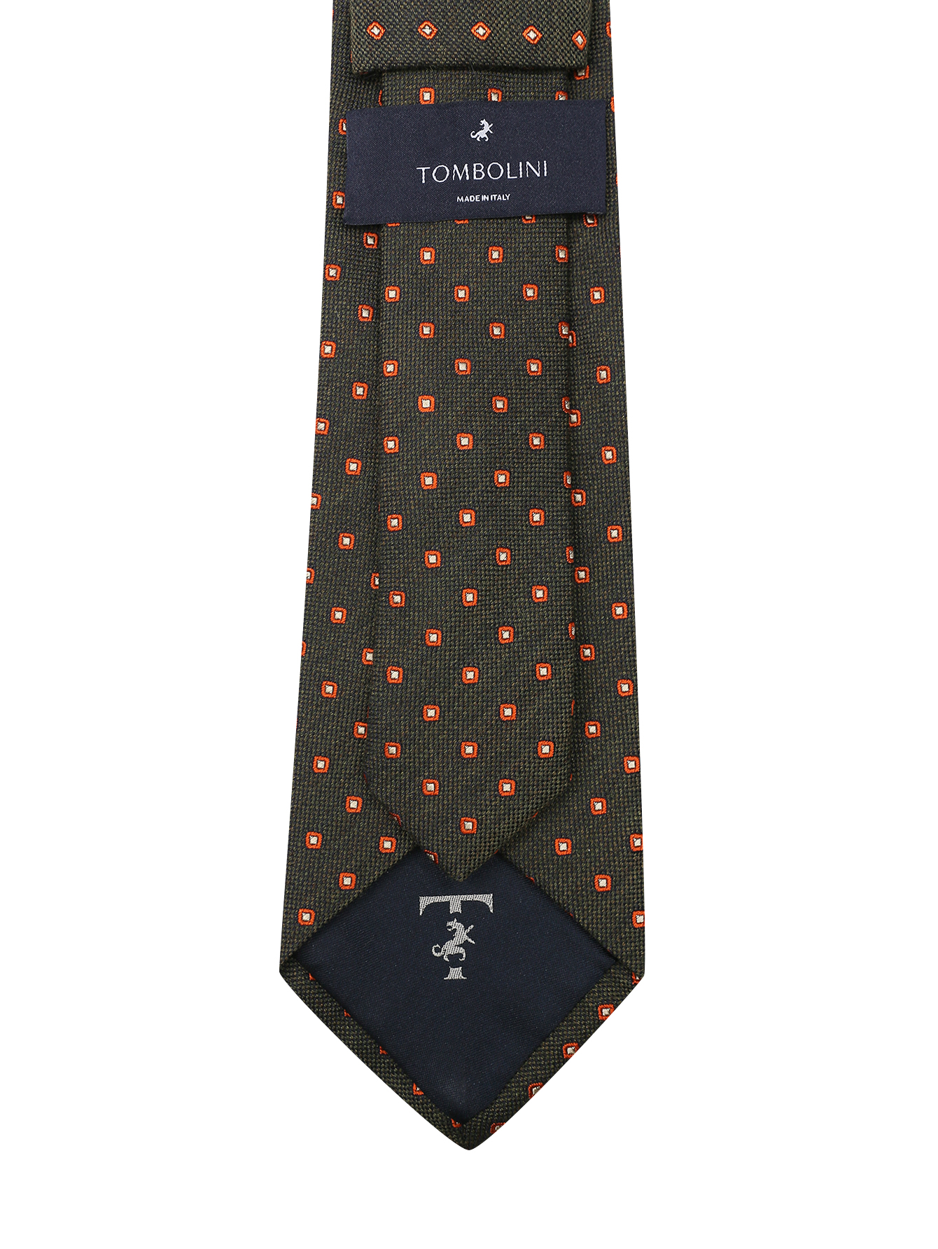 Галстук из шерсти и шелка с узором - Деталь1