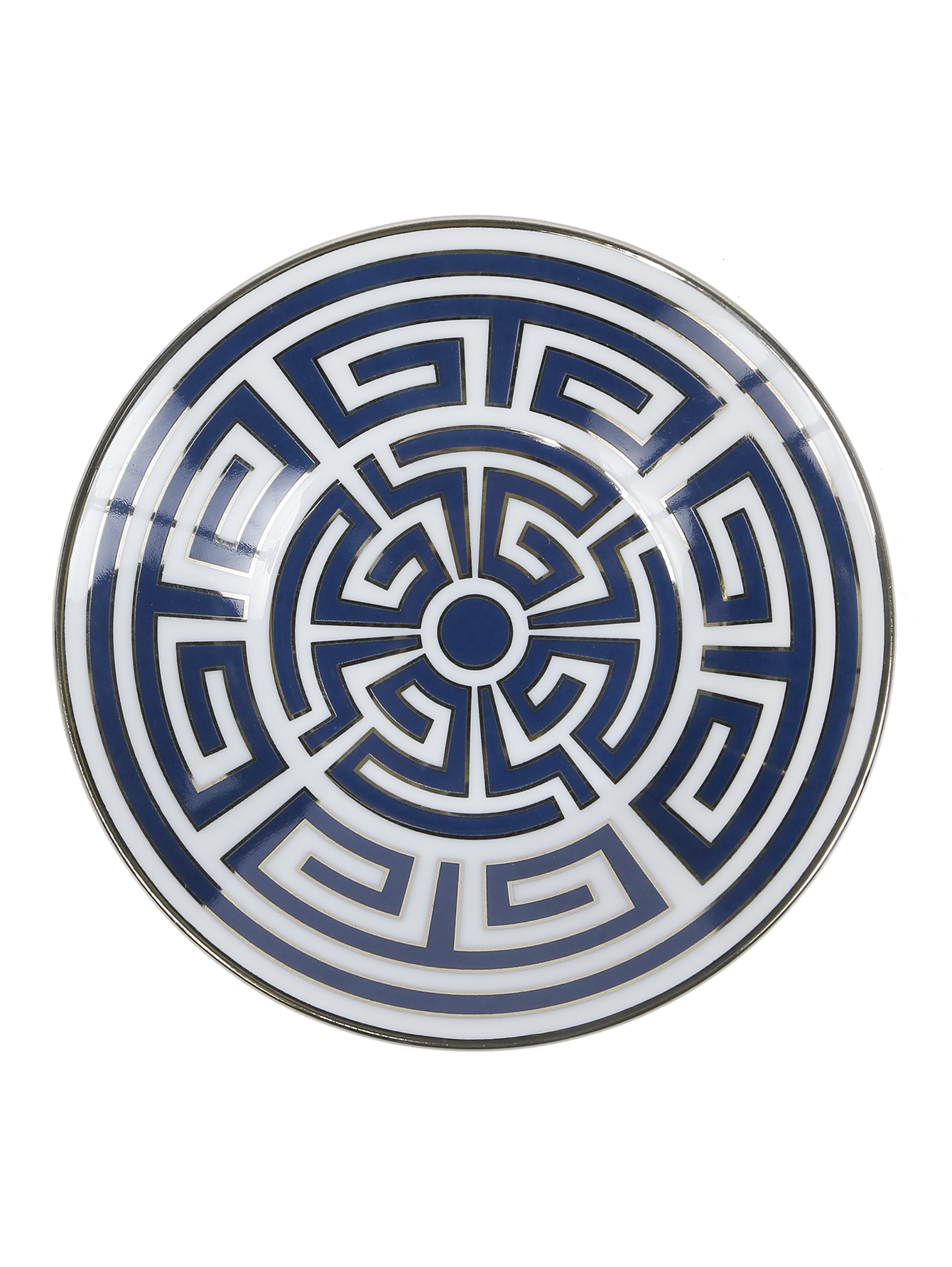 Блюдце кофейное из фарфора с орнаментом  - Общий вид