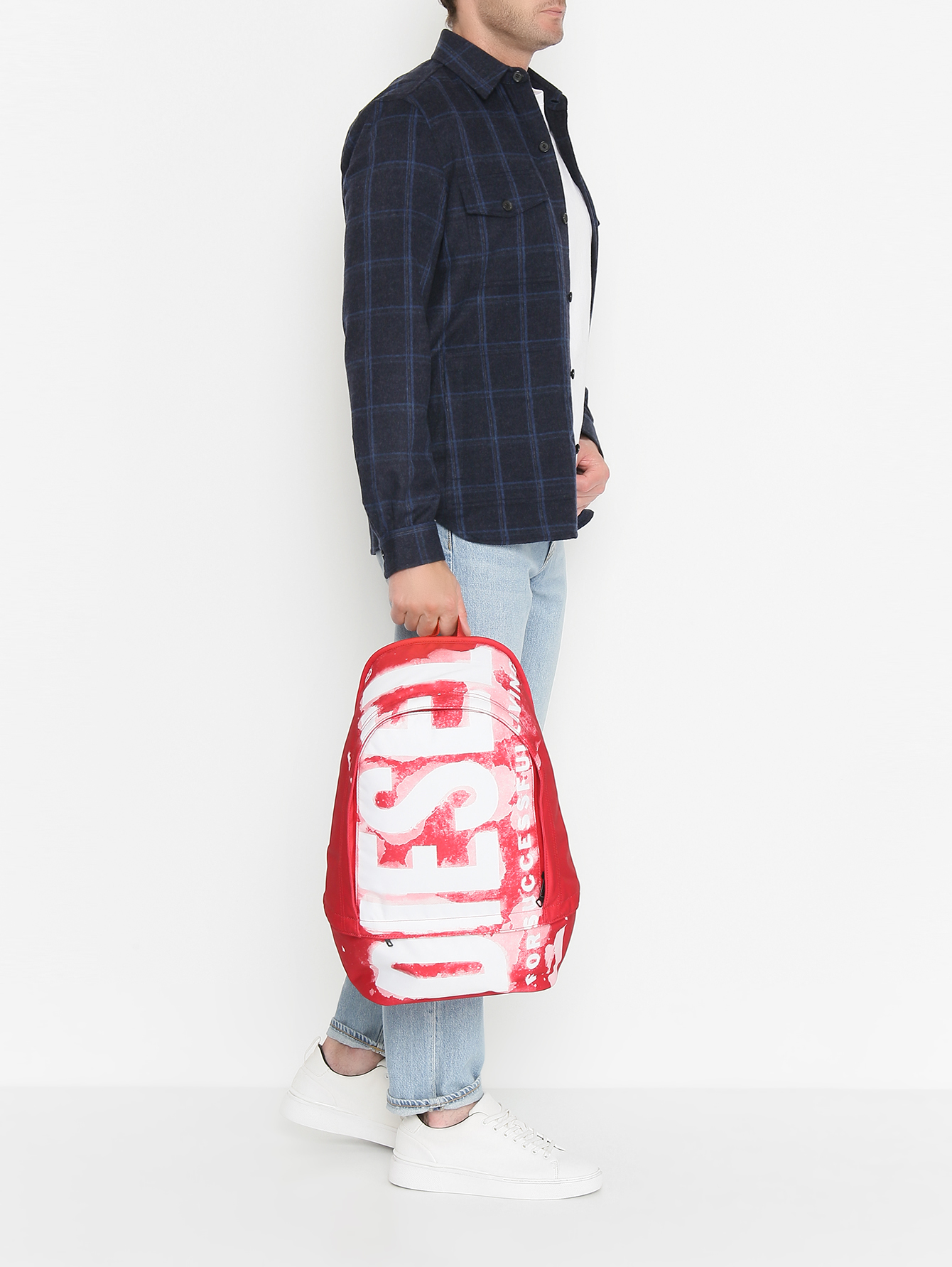 Рюкзак из текстиля с узором  - МодельОбщийВид