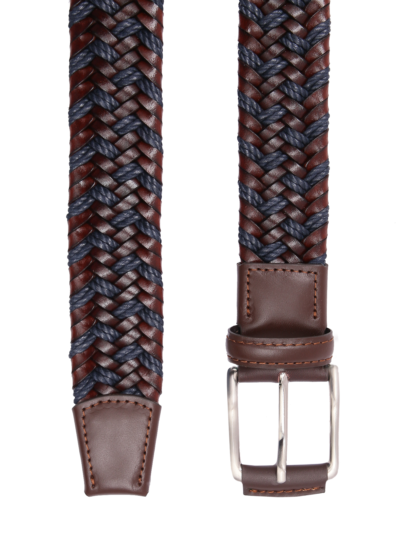Плетеный ремень из кожи и текстиля - Деталь