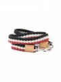 Поводок из текстиля и кожи с узором  - Общий вид