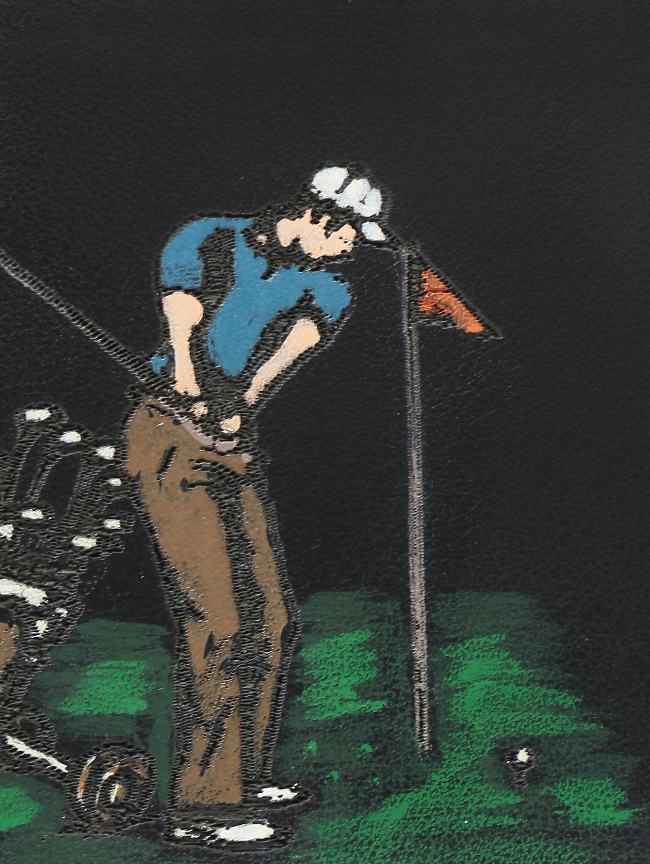 Портмоне из гладкой кожи с принтом  - Деталь