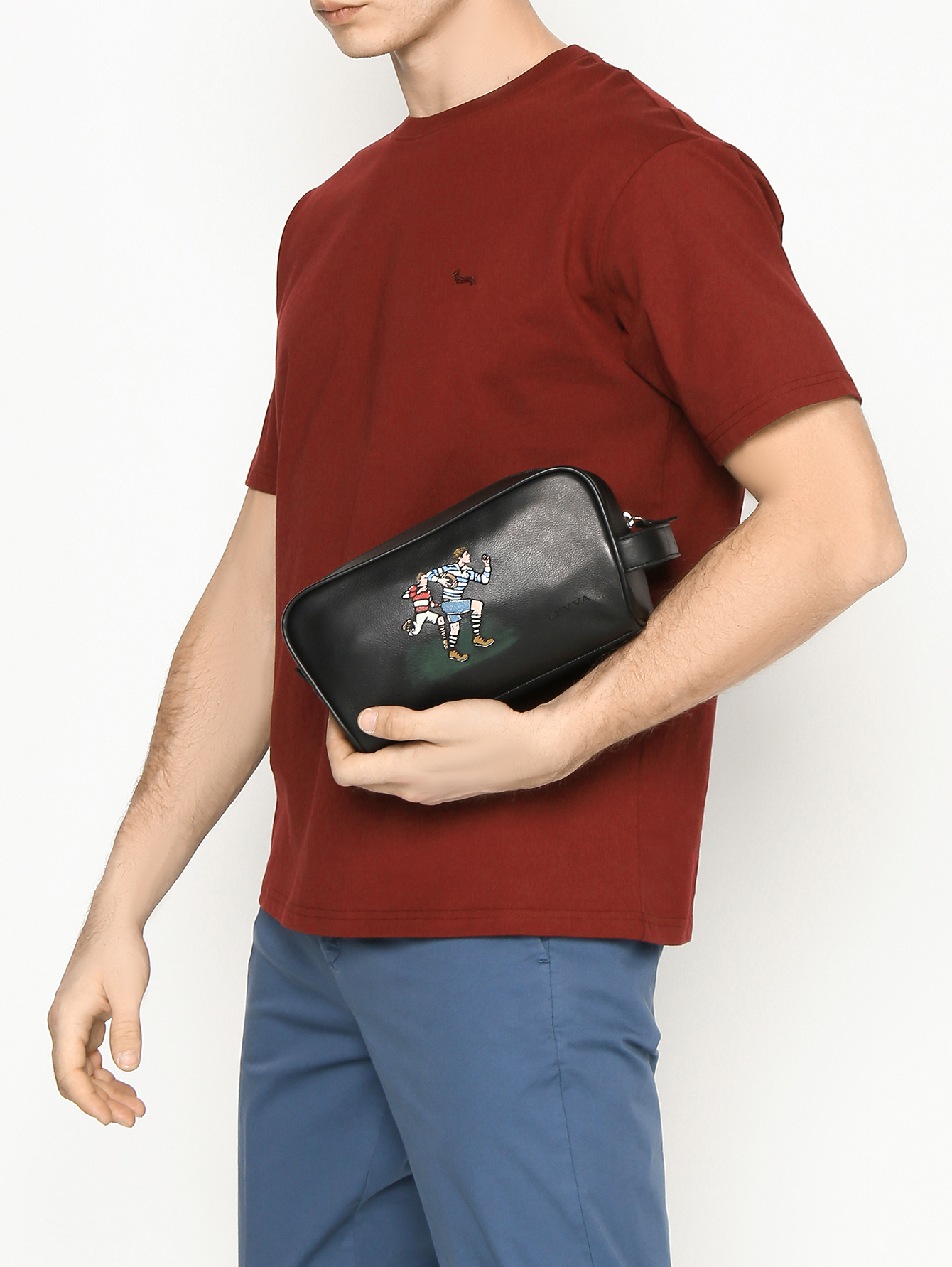 Несессер на молнии с принтом  - МодельОбщийВид