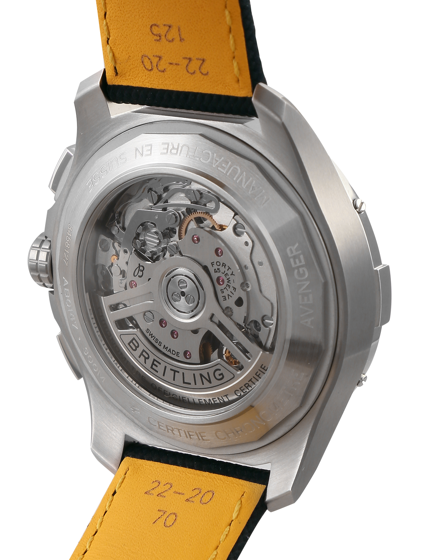 Часы с автоподзаводом на ремне из кожи и текстиля  - Деталь1