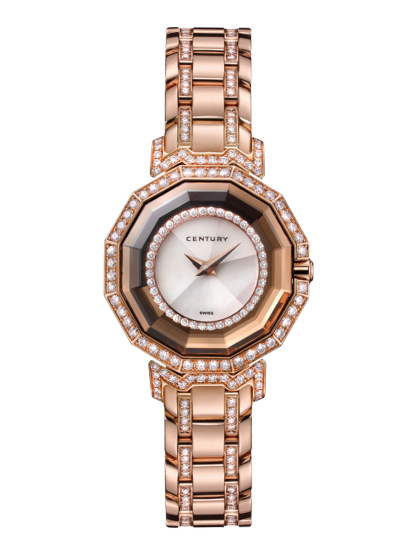 Часы в сапфировом корпусе на золотом браслете - Общий вид