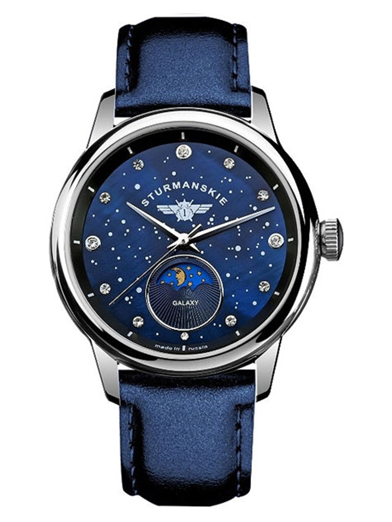 Часы 9231/5361192 кварцевые на ремне из телячьей кожи - Общий вид