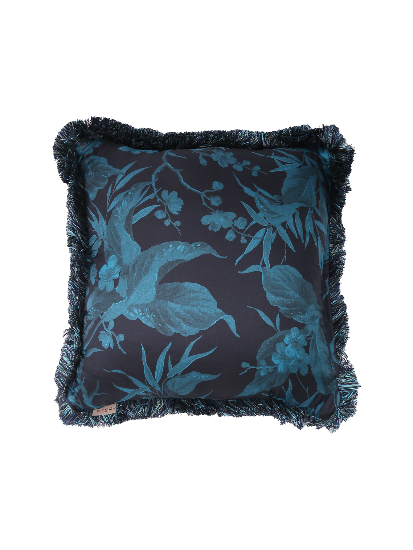 Подушка из бархата с вышивкой и бахромой  - Общий вид