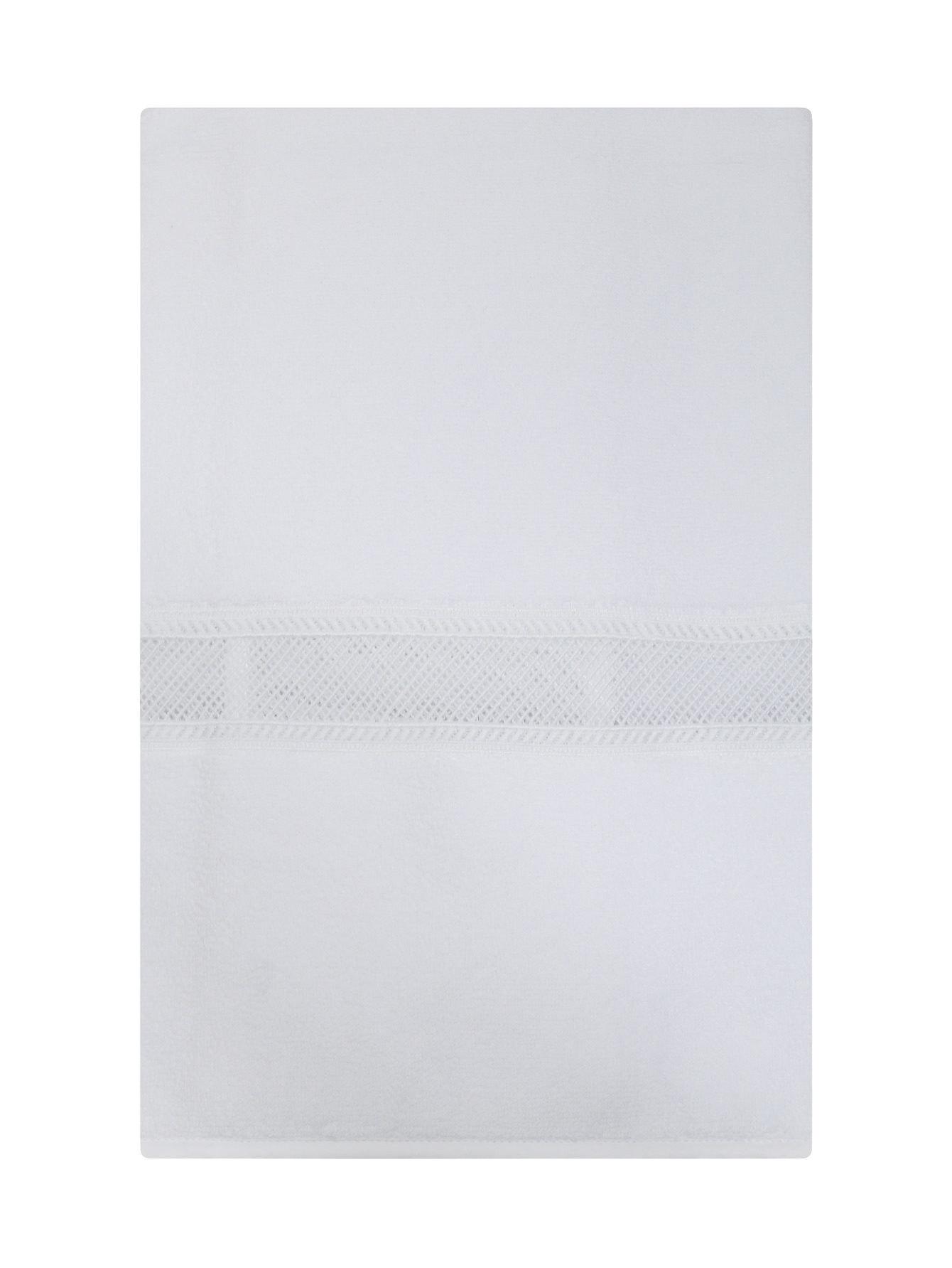 Полотенце из хлопковой махровой ткани с кружевной вставкой  - Обтравка1