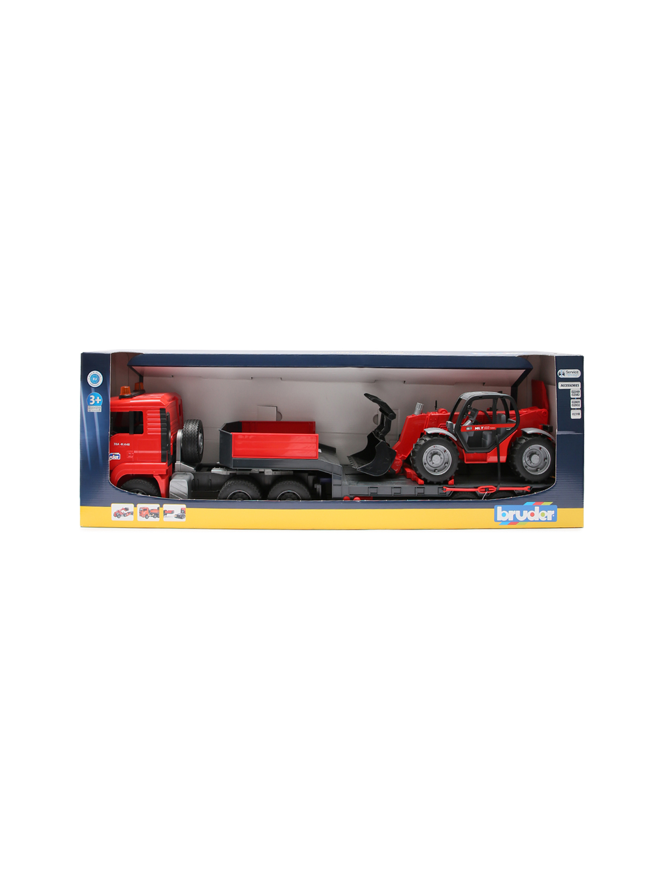 Машинка - грузовик man с погрузчиком manitou - Общий вид