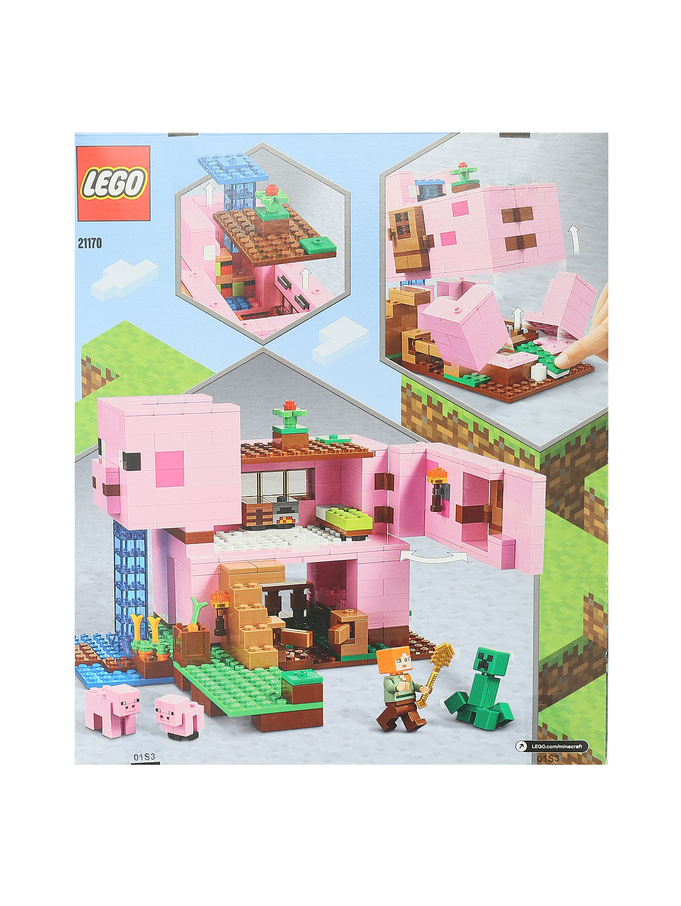 Конструктор LEGO Minecraft Дом-свинья Lego розовый (728525) купить по цене  9 650 руб. в интернет-магазине ГУМ