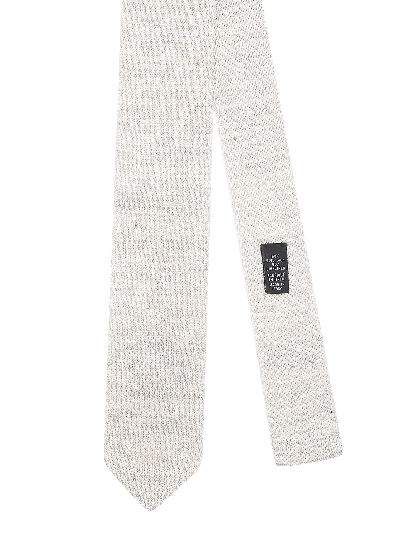 Трикотажный галстук из шелка и льна - Общий вид