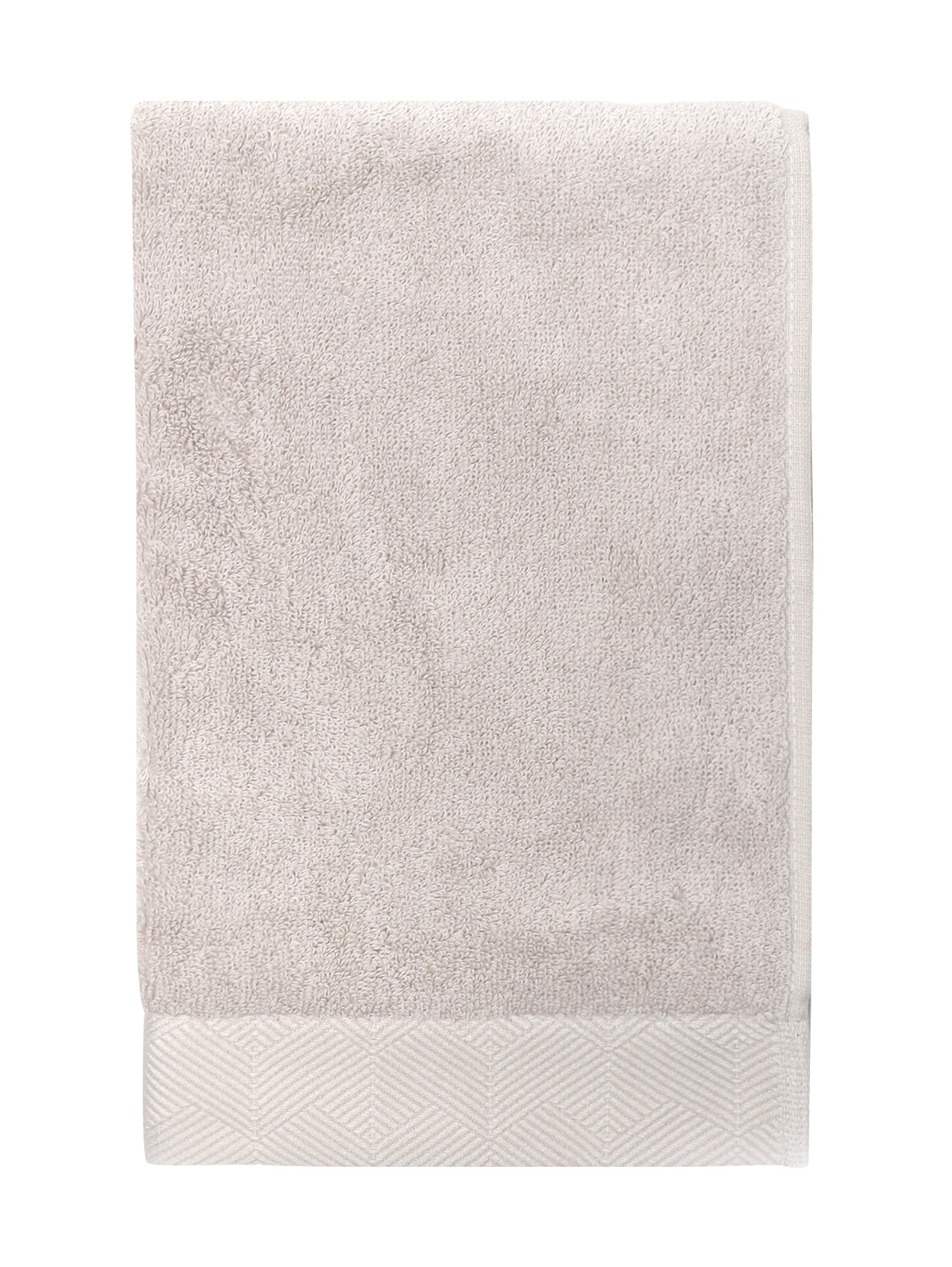 Полотенце из хлопковой махровой ткани с фактурным орнаментом по канту - Обтравка1