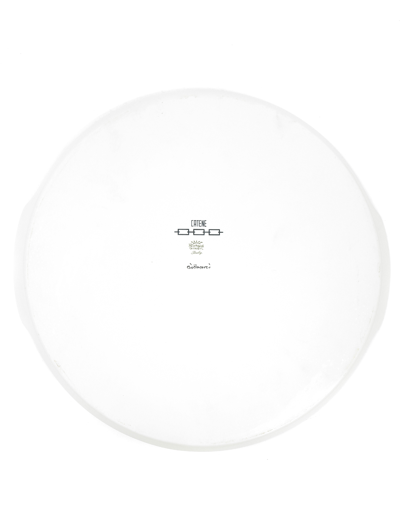 Тортница из фарфора с орнаментом и серебряной окантовкой - Обтравка2