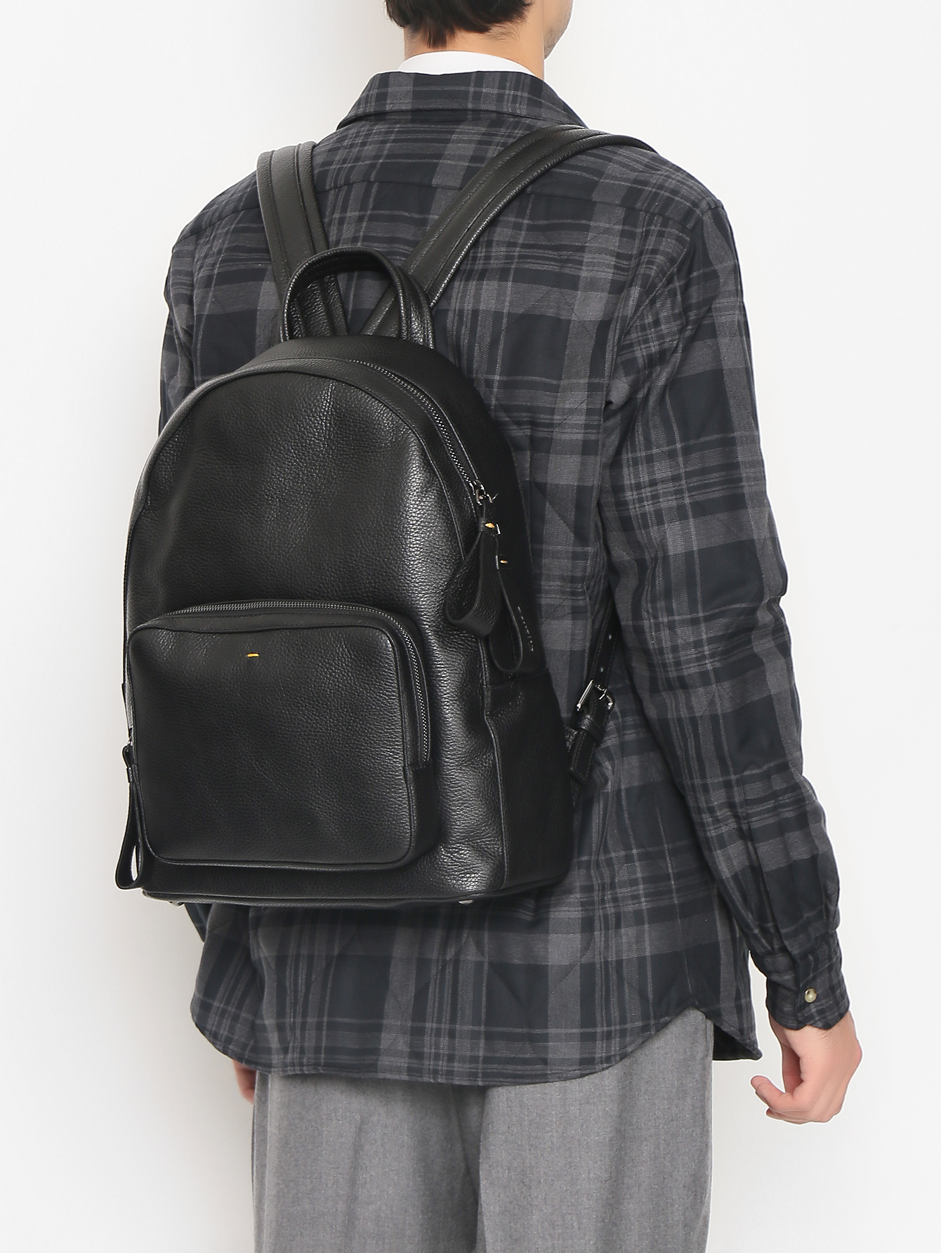 Рюкзак из кожи на молнии - МодельВерхНиз