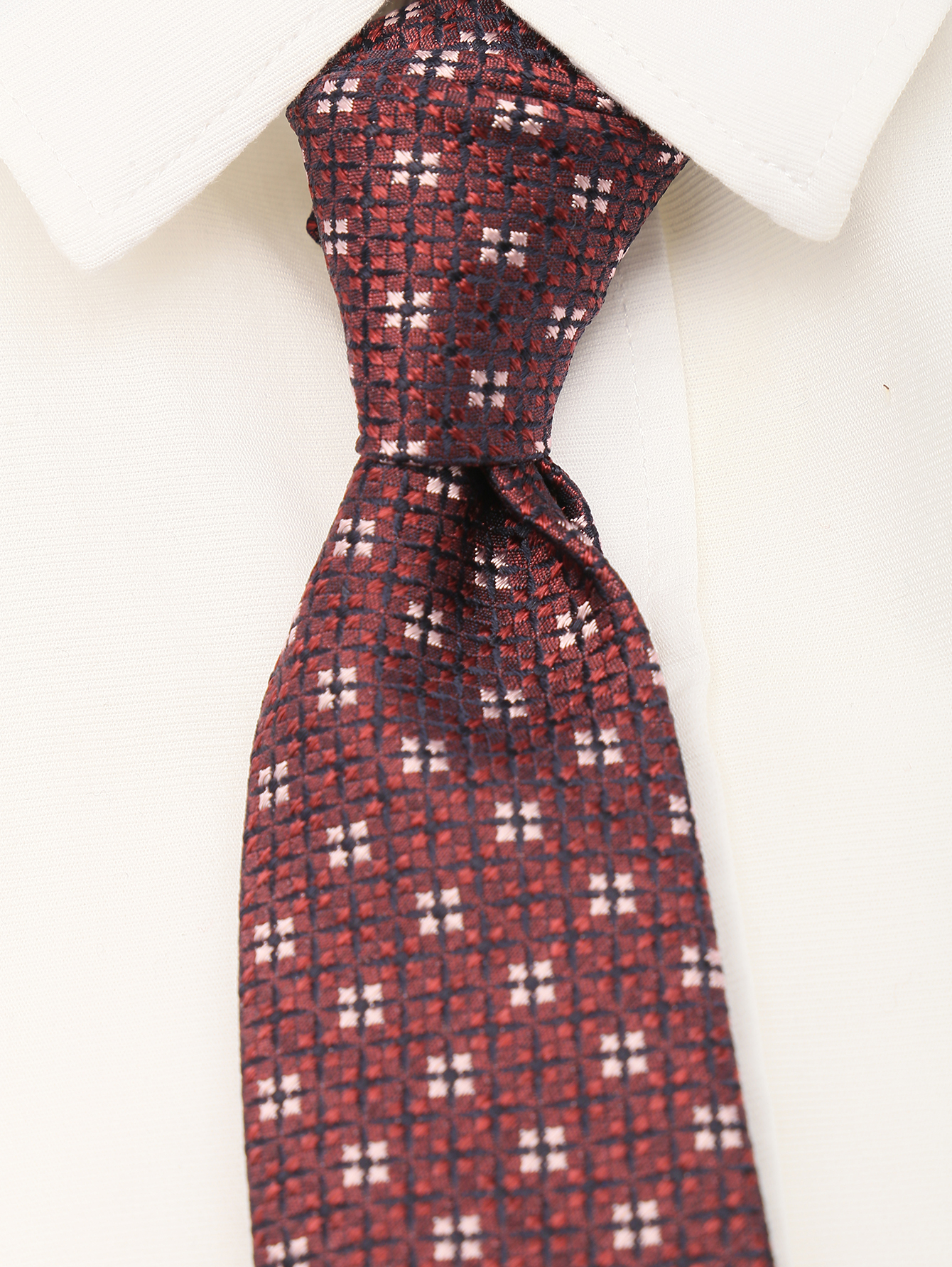 Галстук из шелка с узором  - МодельОбщийВид