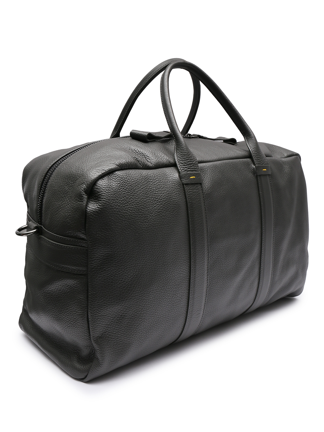 Дорожная сумка из кожи на коротких ручках - Обтравка1