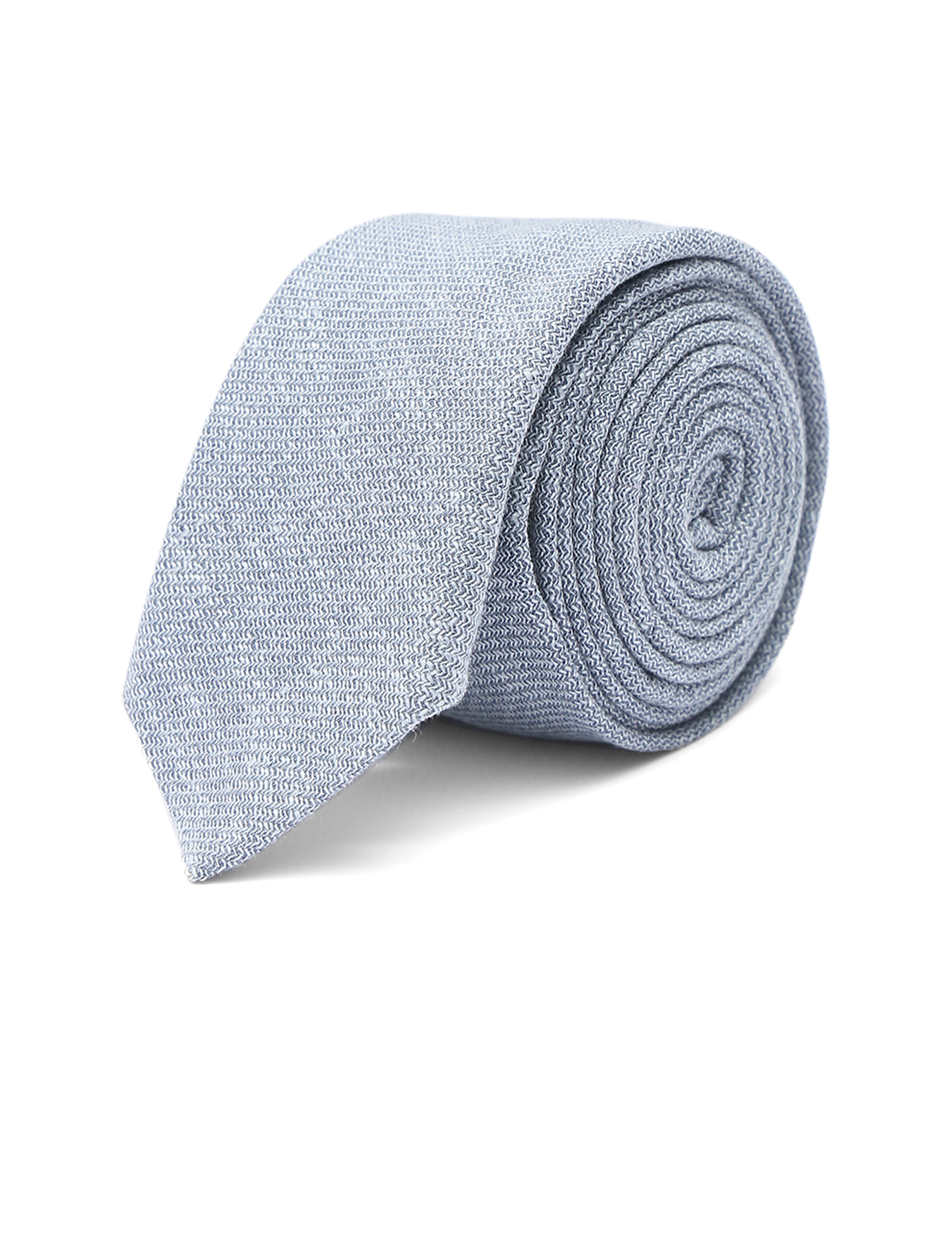 Узкий галстук из льна и шерсти  - Общий вид