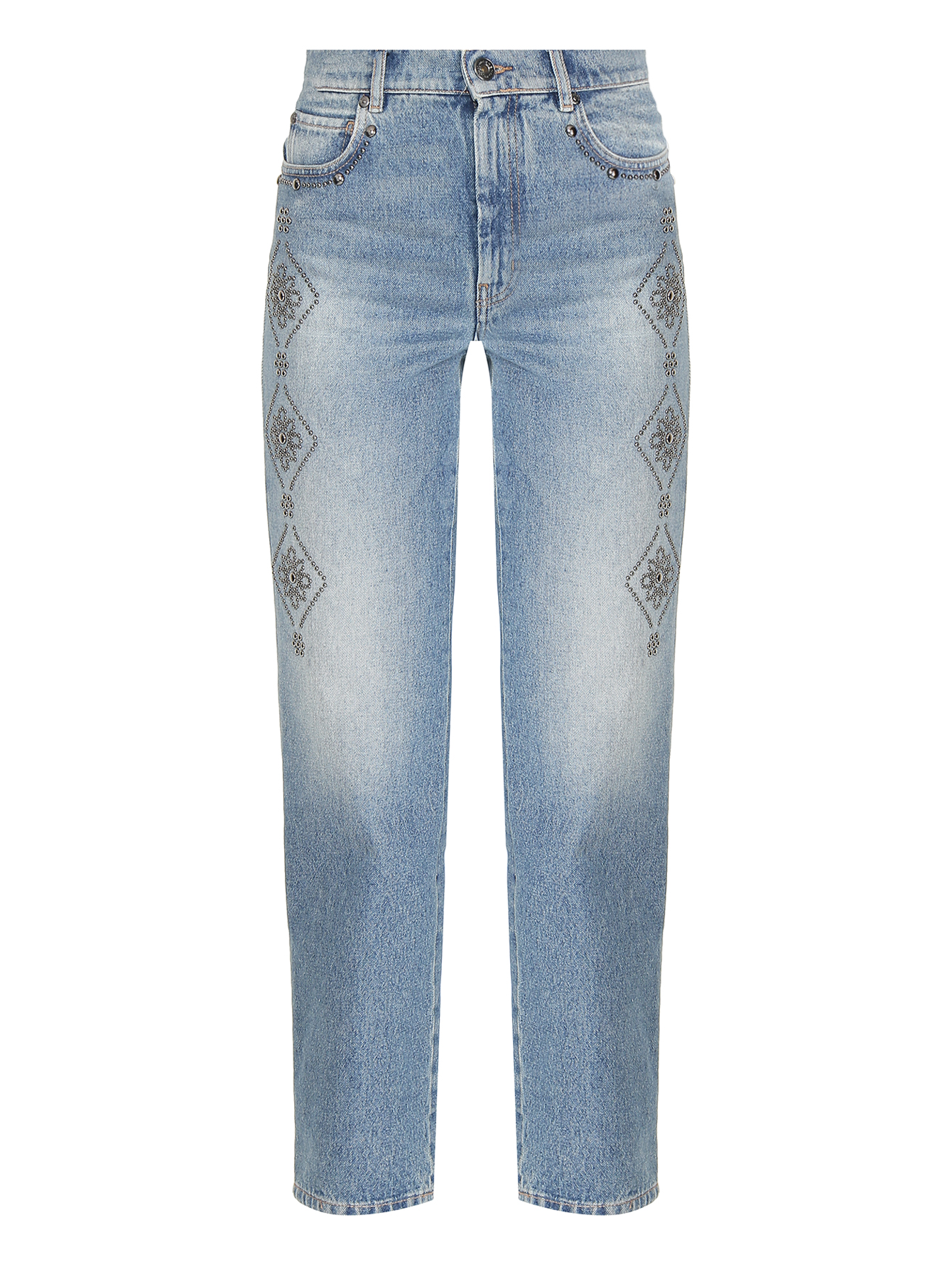 バッグ JESSA MAE ALFECHE   JEANS Джинсы с заклепками Weekend Max Mara голубые (745519) купить по