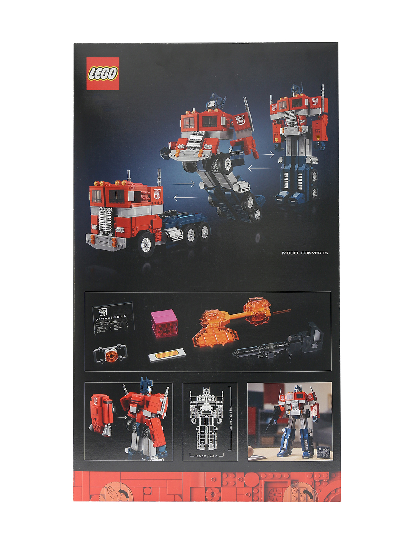 Конструктор lego transformers оптимус прайм Lego красный (725185) купить по  цене 28 250 руб. в интернет-магазине ГУМ