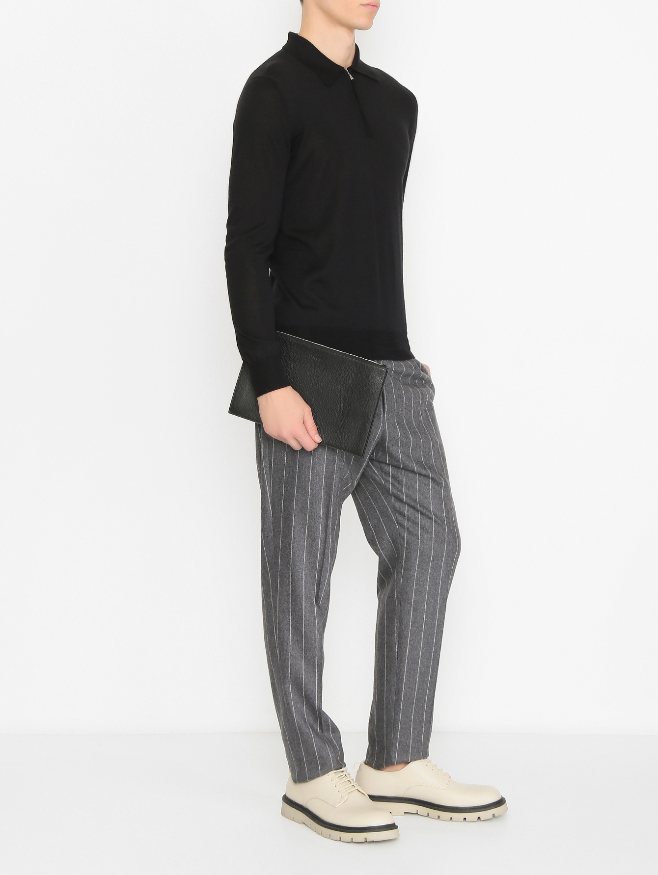 Клатч из кожи на молнии - МодельОбщийВид