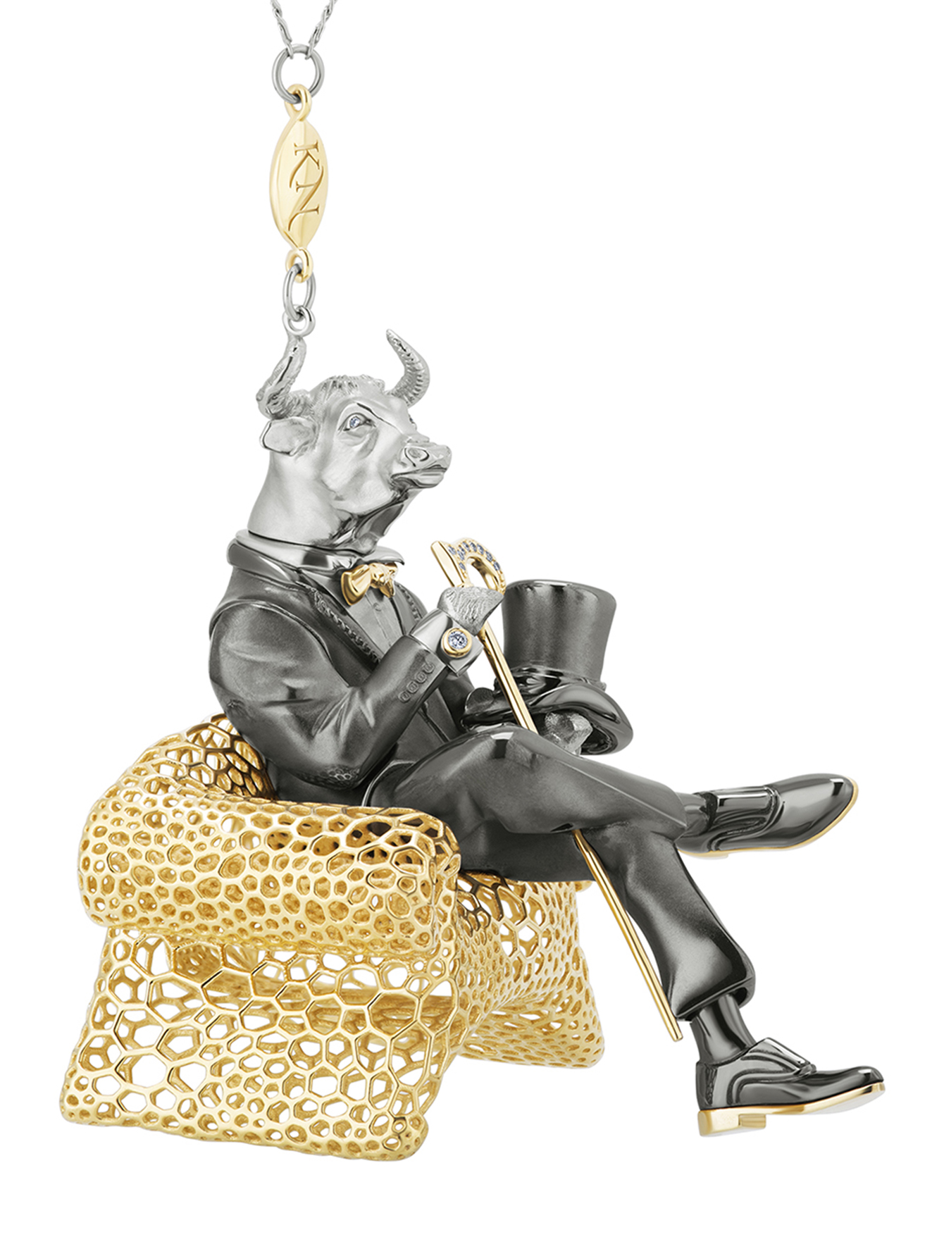 Ёлочная игрушка "Бык" - Обтравка2