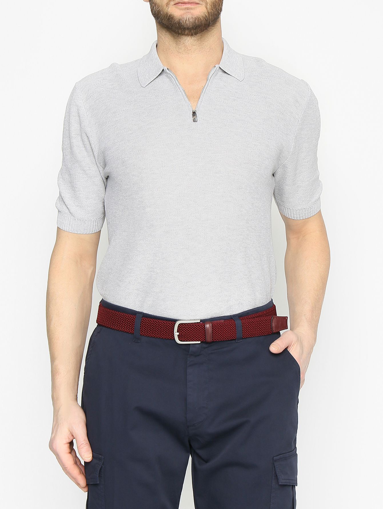 Плетеный ремень из текстиля  - МодельОбщийВид