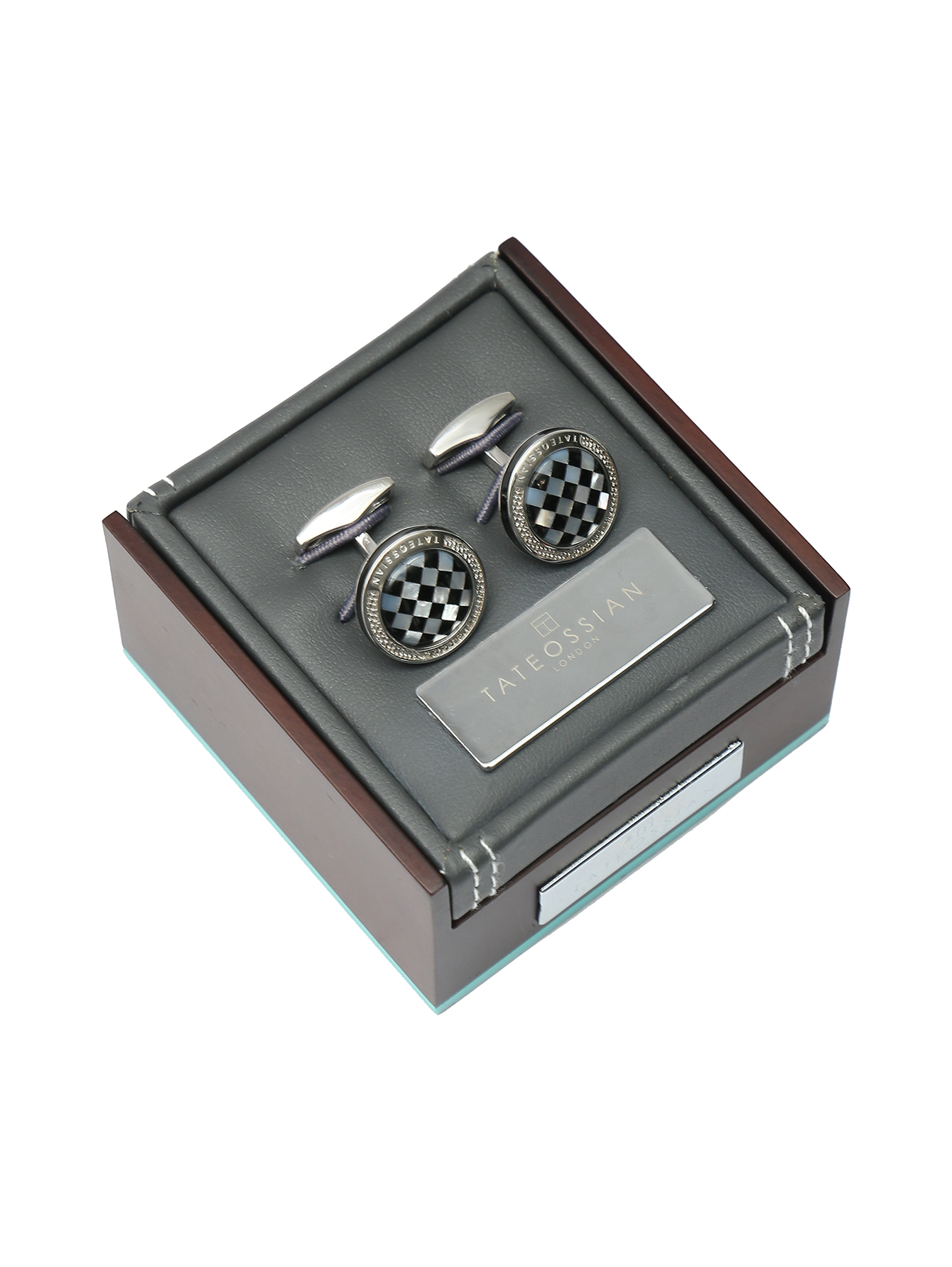 Запонки из серебра с узором  - Обтравка1