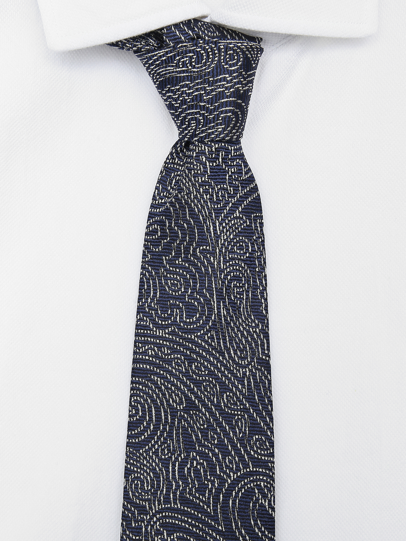 Галстук из шелка с узором пейсли  - МодельОбщийВид