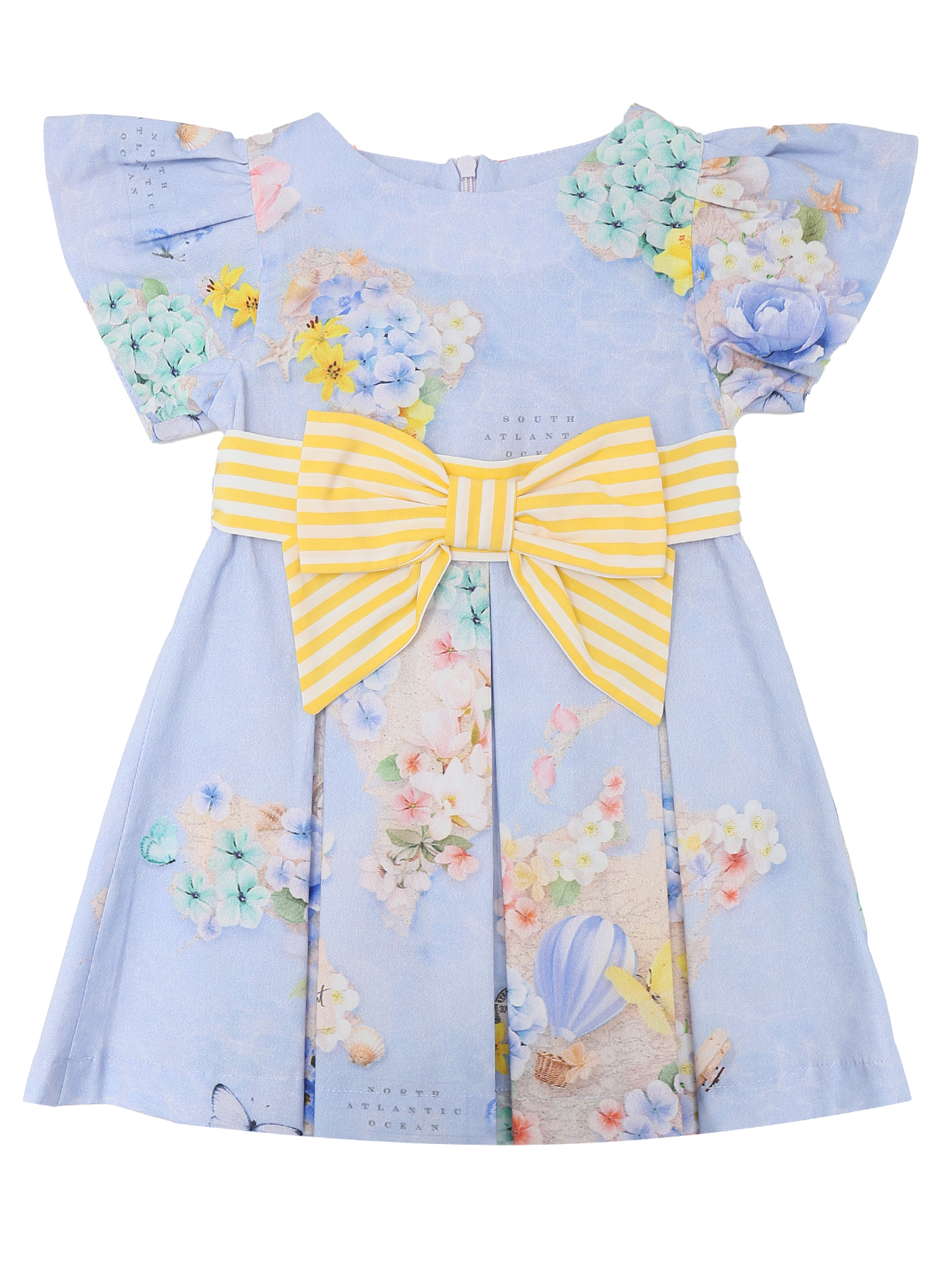 Хлопковое платье с цветочным узором - Общий вид