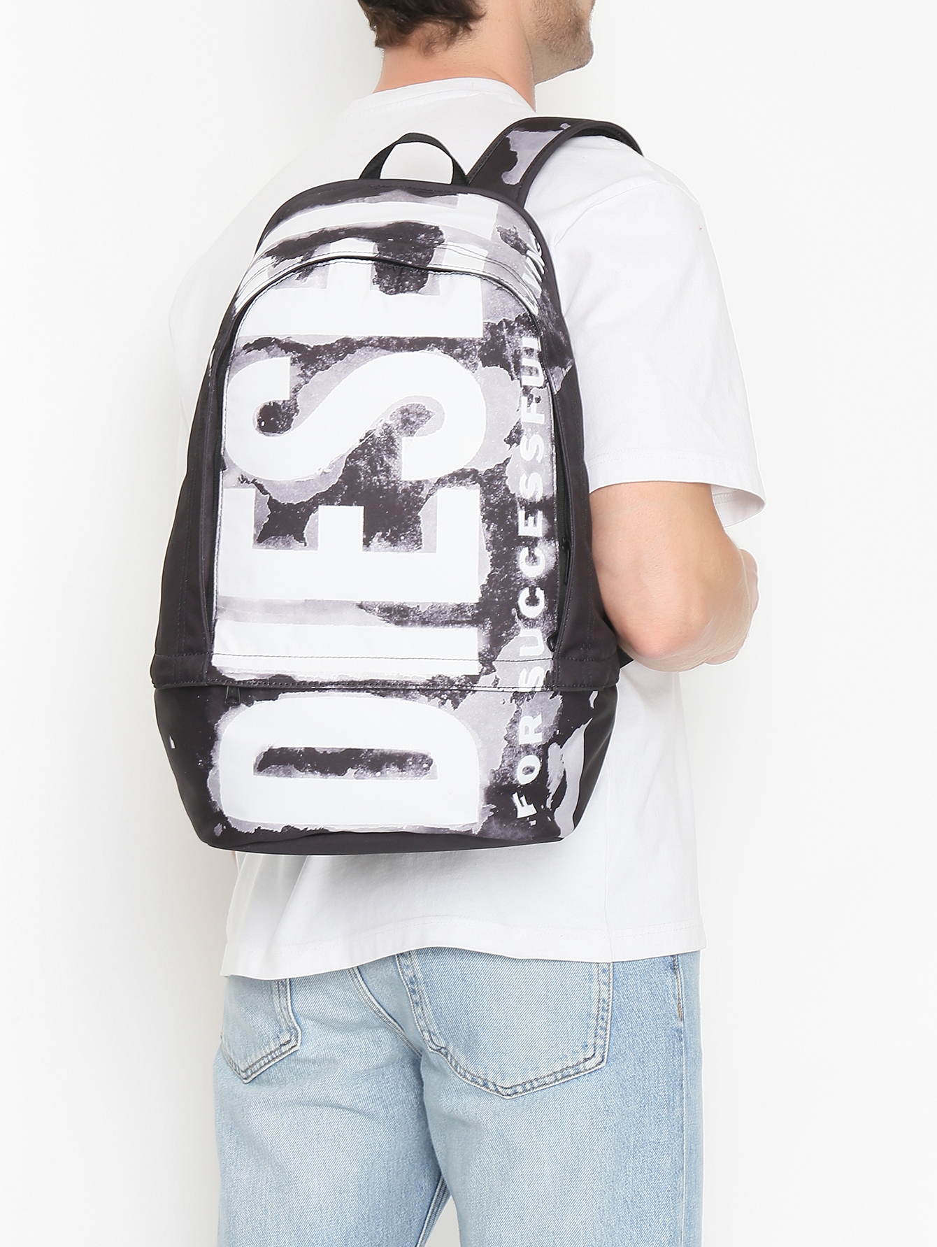 Рюкзак из текстиля с узором  - МодельВерхНиз