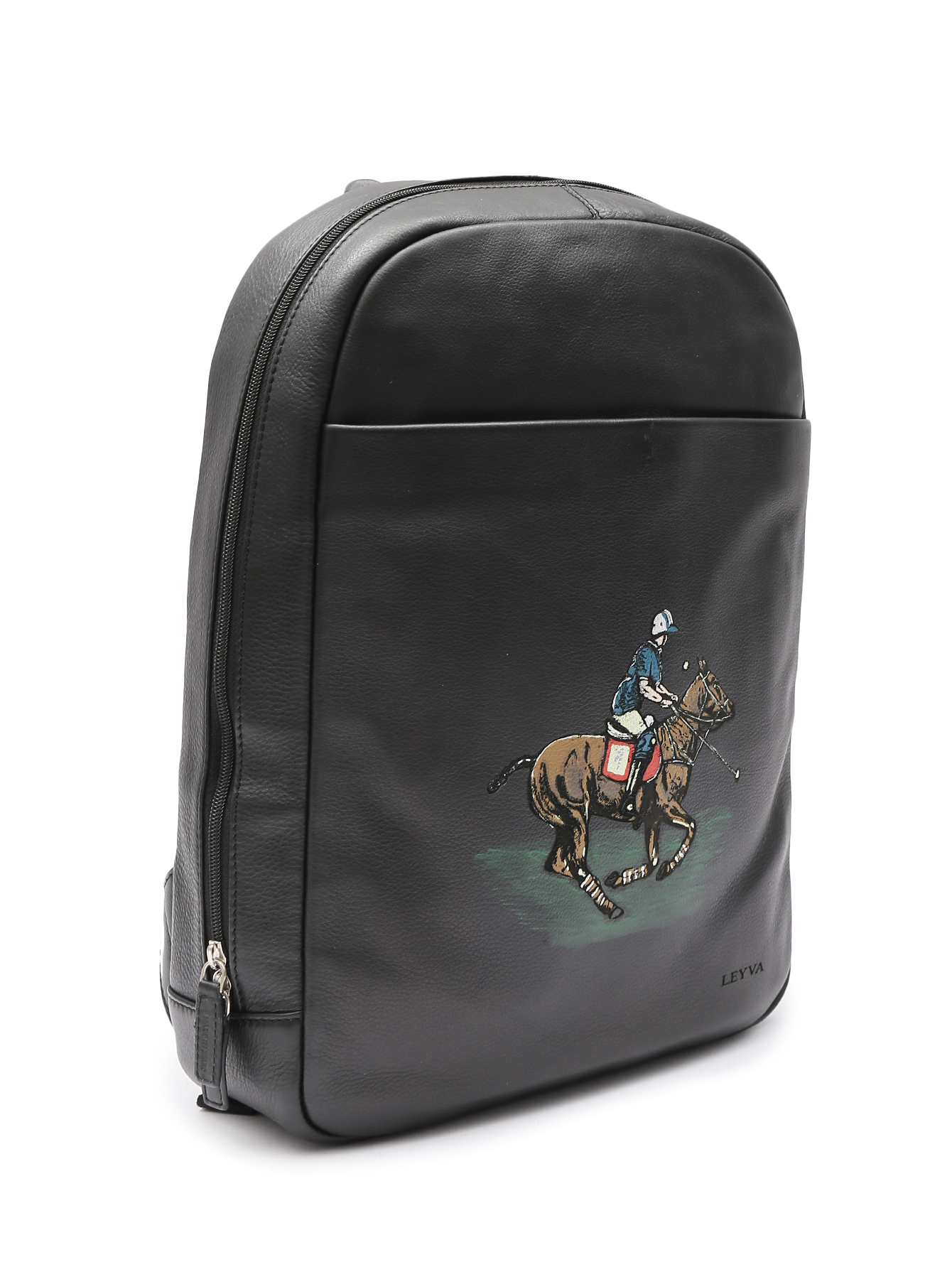 Рюкзак из кожи с принтом - Обтравка1