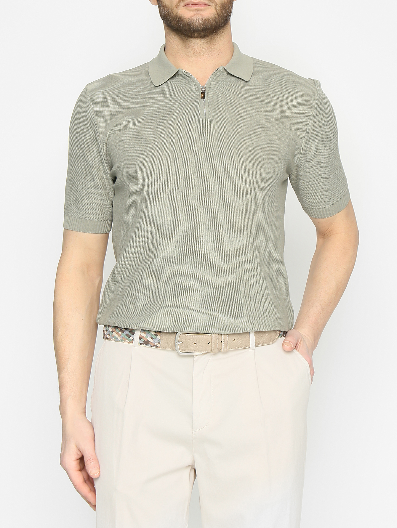 Плетеный ремень из кожи - МодельОбщийВид