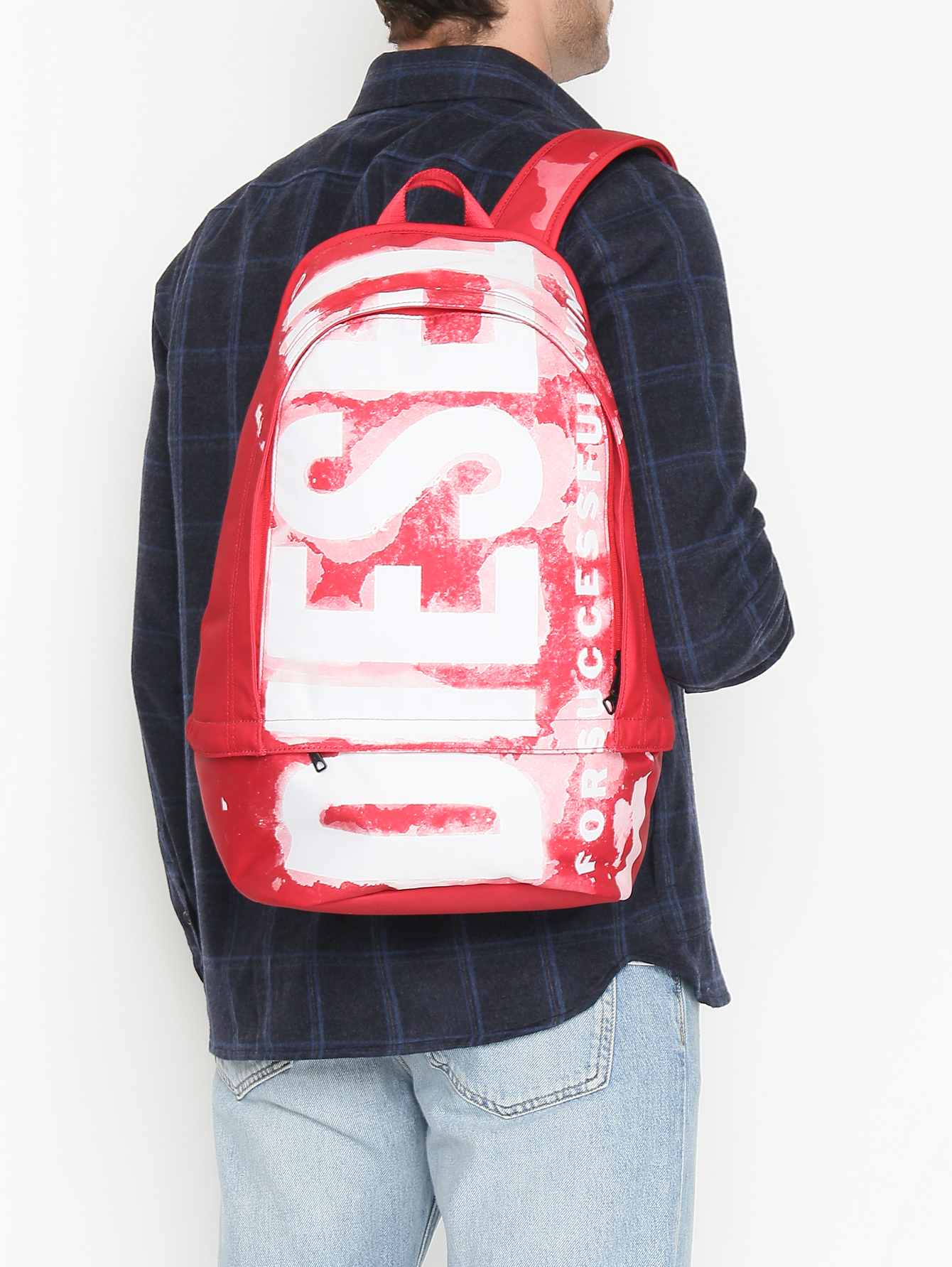 Рюкзак из текстиля с узором  - МодельВерхНиз