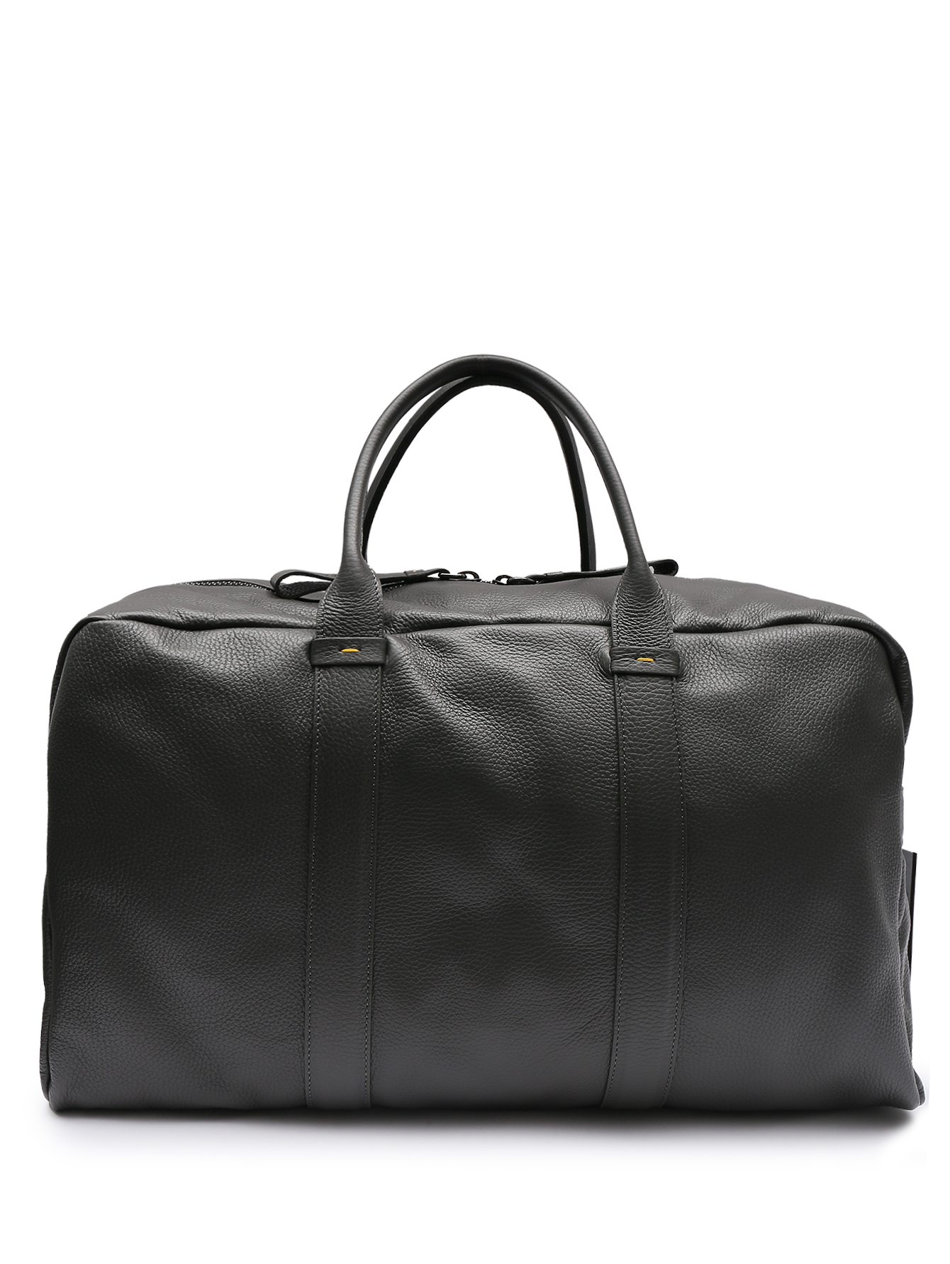 Дорожная сумка из кожи на коротких ручках - Обтравка2