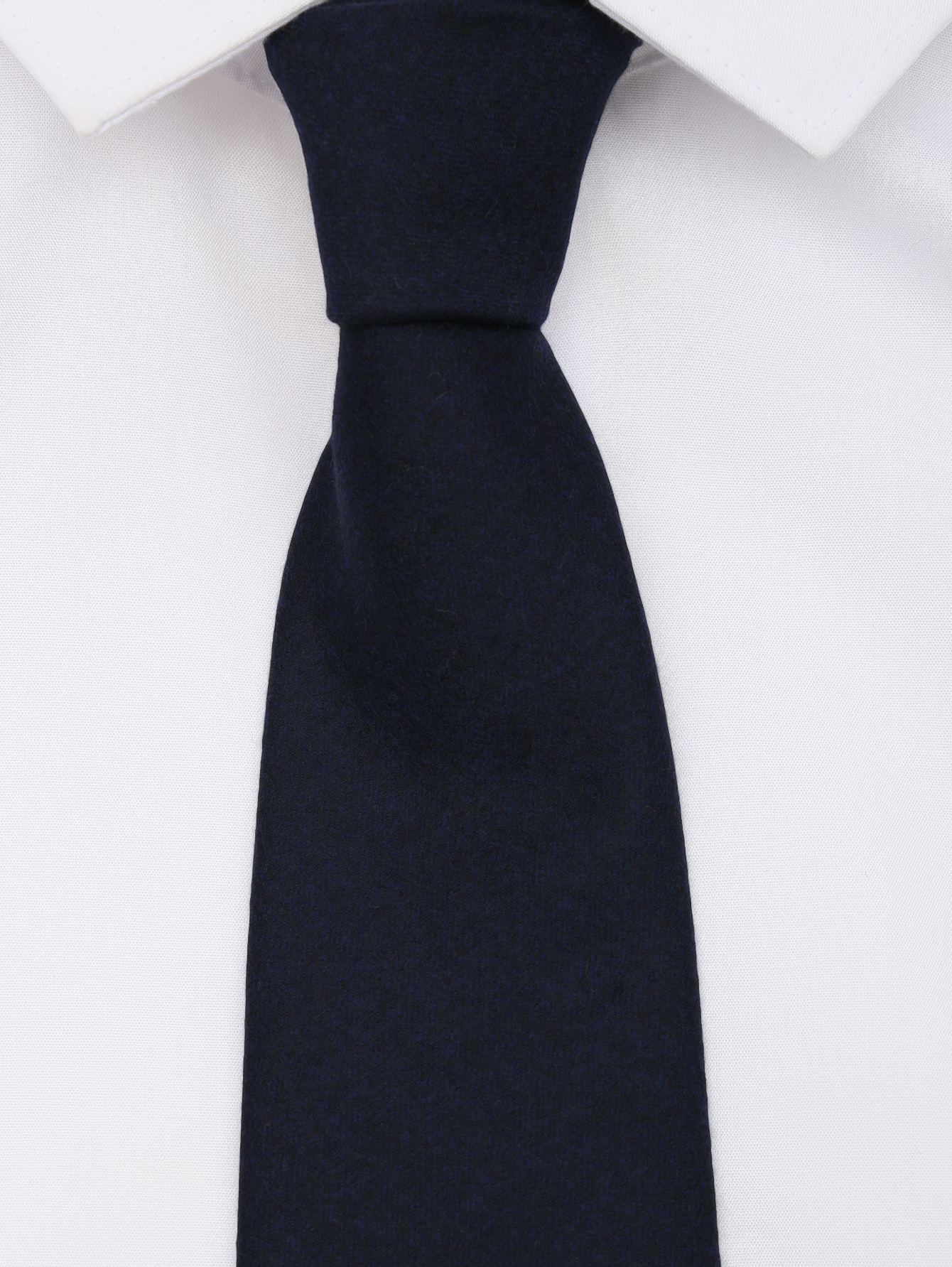 Однотонный галстук из шерсти  - МодельОбщийВид