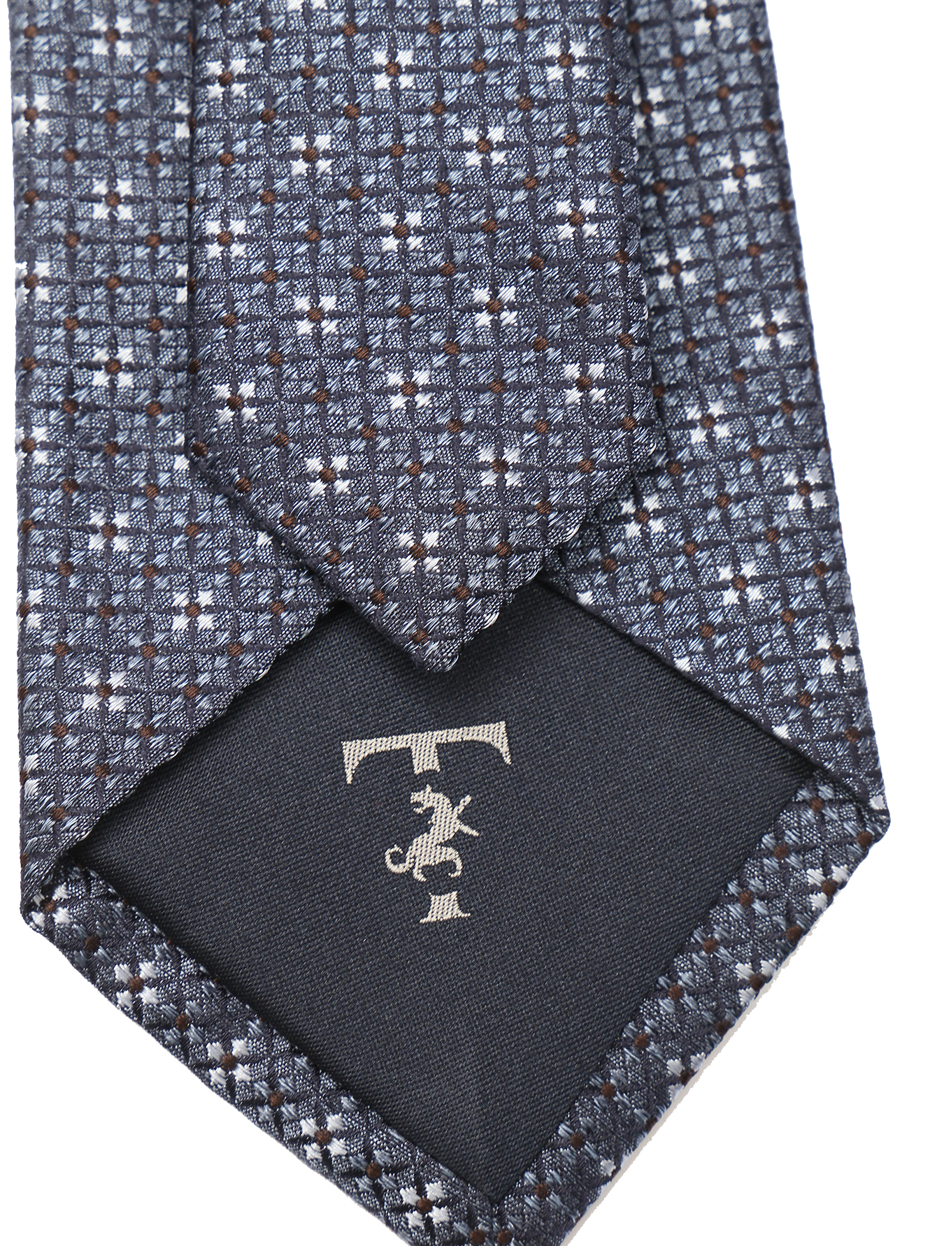 Галстук из шелка с узором  - Деталь