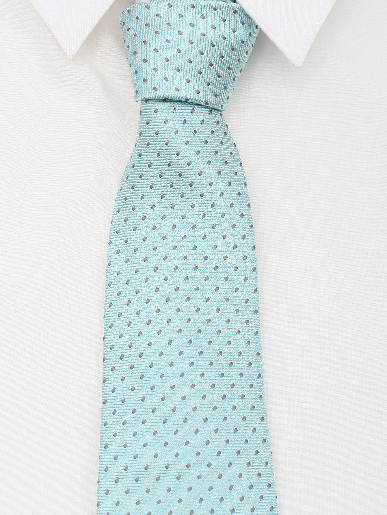 Широкий галстук из шелка с узором  - МодельОбщийВид